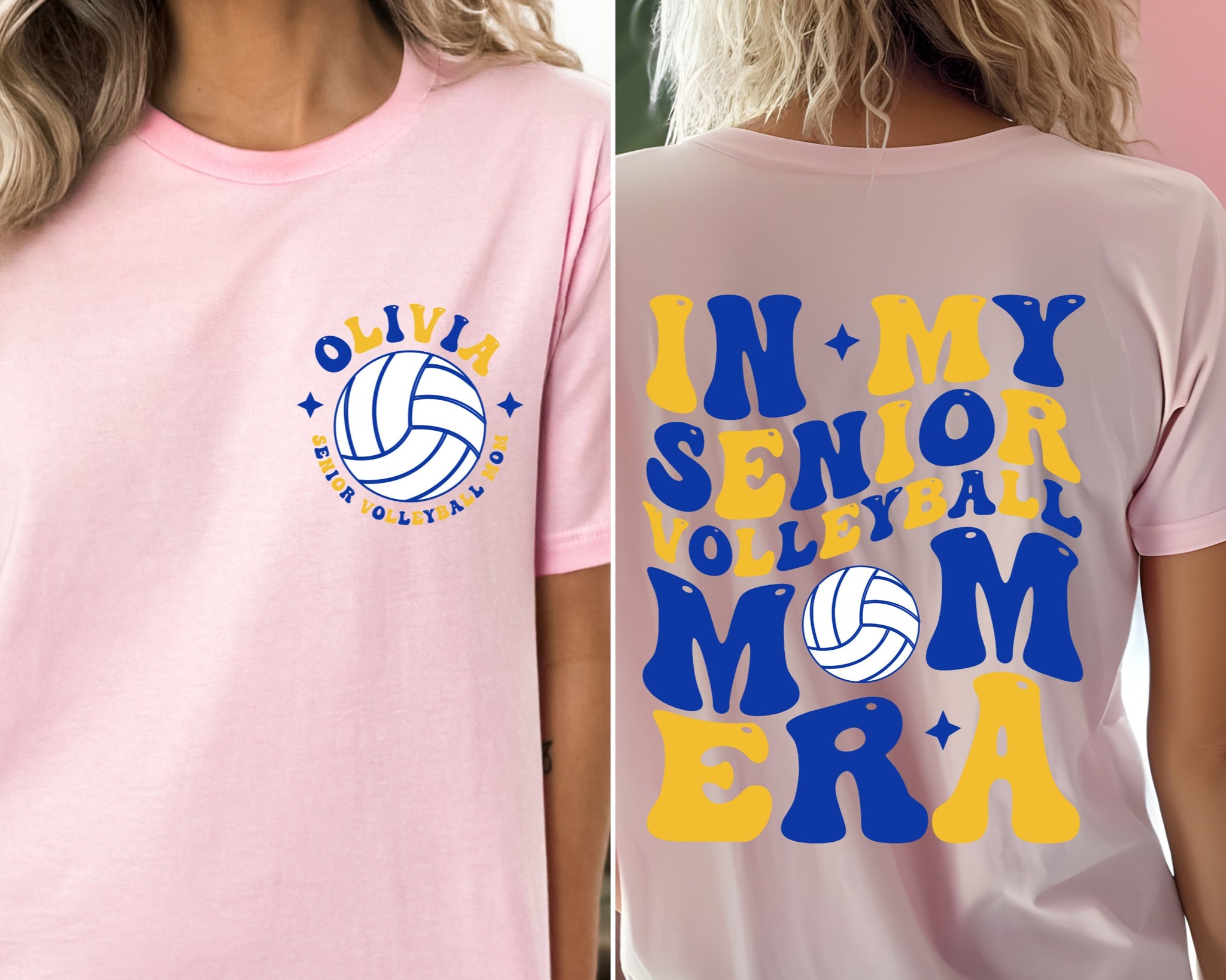 Personalized In My Senior Volleyball Mom Era Shirt, Senior Volleyball Mama Shirt, Game Day T-Shirt, Funny Mom Shirt, Volleyball Lover Gift  CUSFB