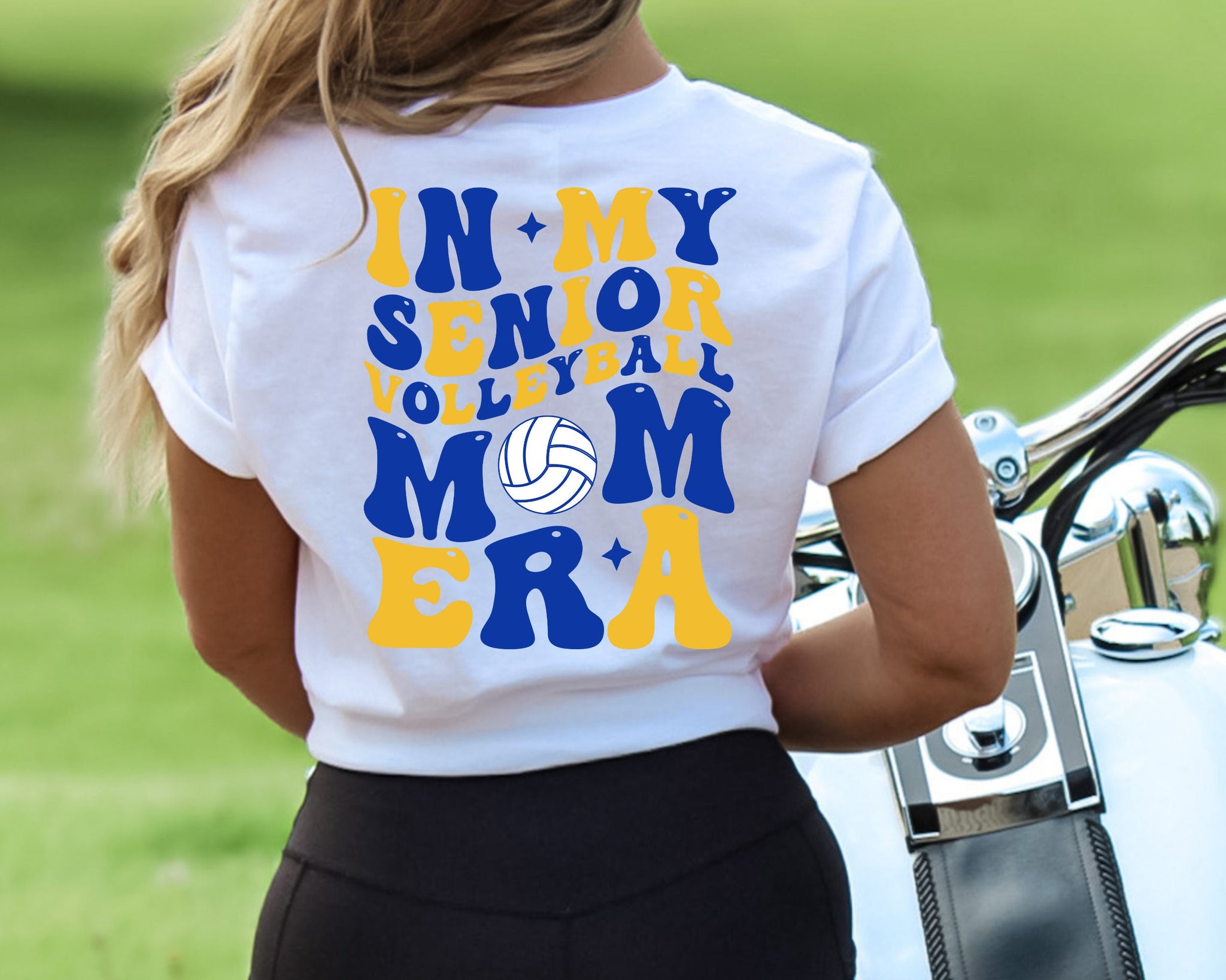 Personalized In My Senior Volleyball Mom Era Shirt, Senior Volleyball Mama Shirt, Game Day T-Shirt, Funny Mom Shirt, Volleyball Lover Gift   FB2308
