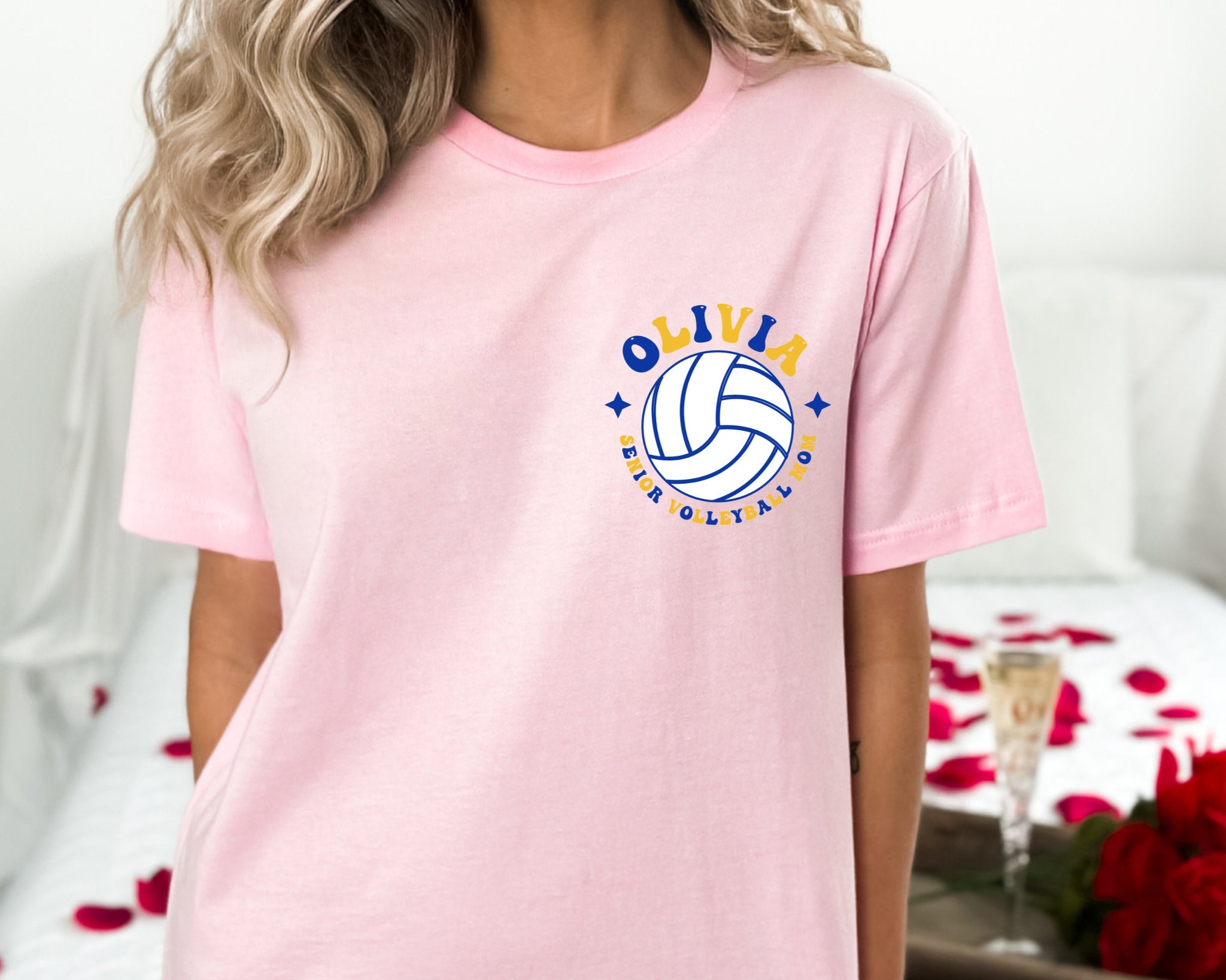 Personalized In My Senior Volleyball Mom Era Shirt, Senior Volleyball Mama Shirt, Game Day T-Shirt, Funny Mom Shirt, Volleyball Lover Gift   FB2308