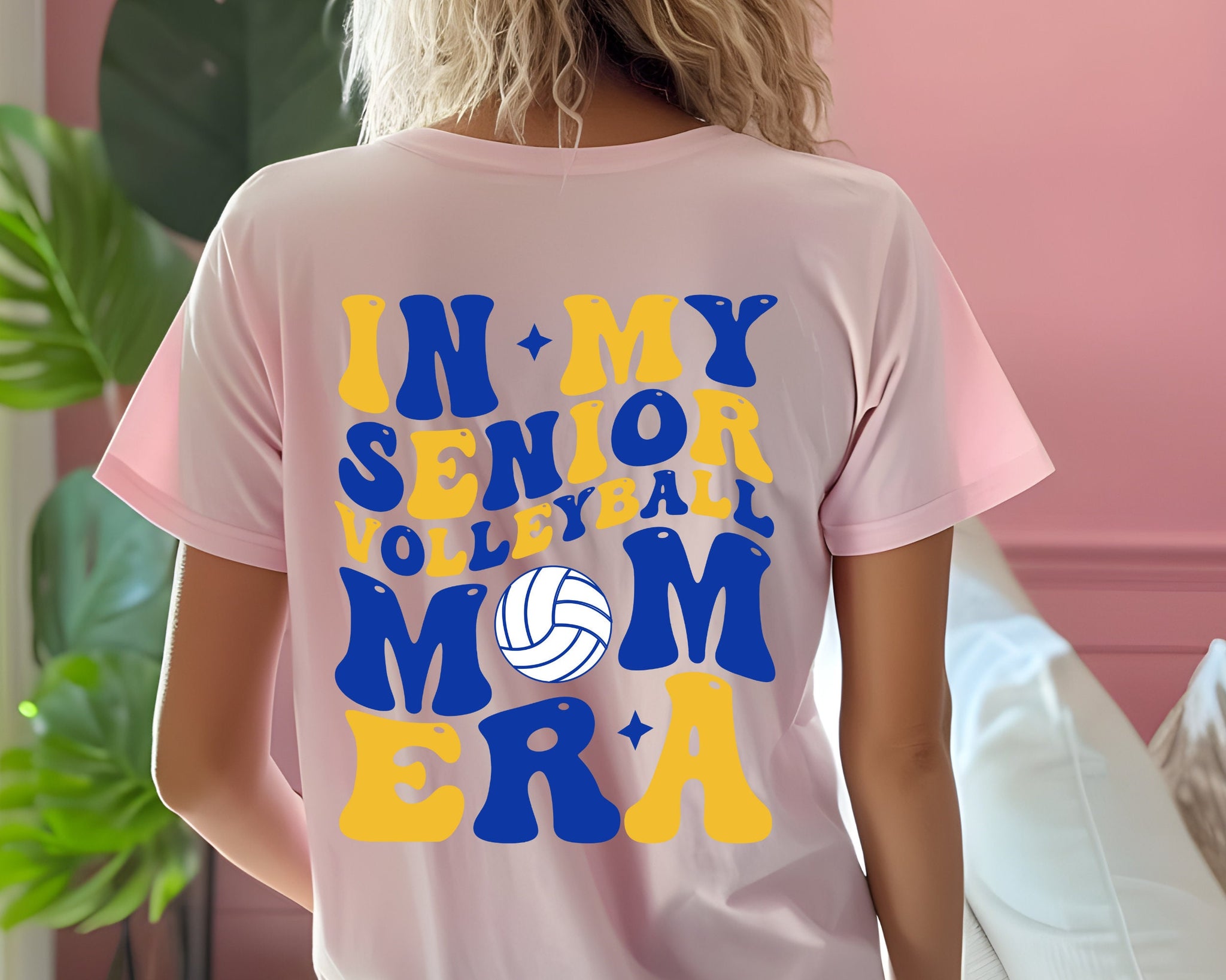 Personalized In My Senior Volleyball Mom Era Shirt, Senior Volleyball Mama Shirt, Game Day T-Shirt, Funny Mom Shirt, Volleyball Lover Gift   FB2308