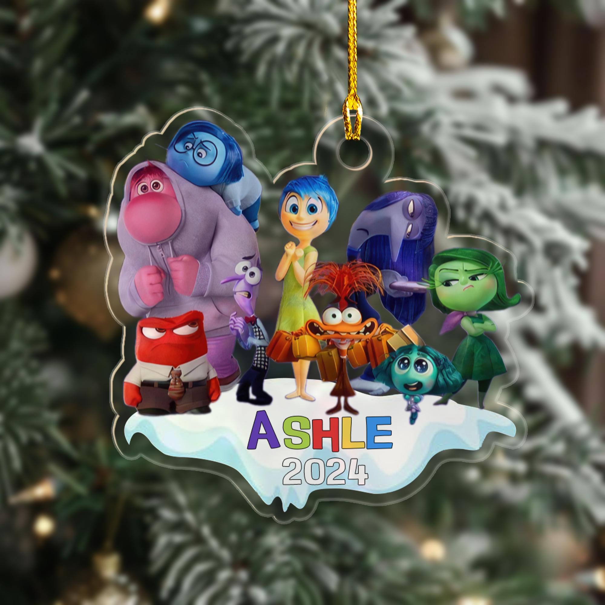 Personalized Inside Out 2 Movie Ornament, Inside Out Characters Ornament, Inside Out Xmas Tree Decor, Inside Out Keepsake Gift For Kid ORNO5
