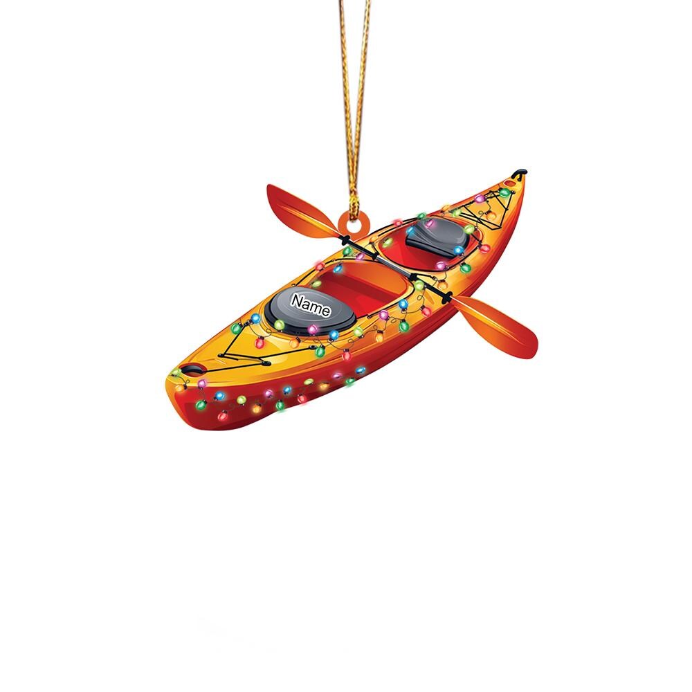 Personalized Kayak Ornament, Kayak Christmas Ornament, Kayaking Hanging Ornament, Kayak Boat Ornament, Kayaker Ornament Gift HAOR0611