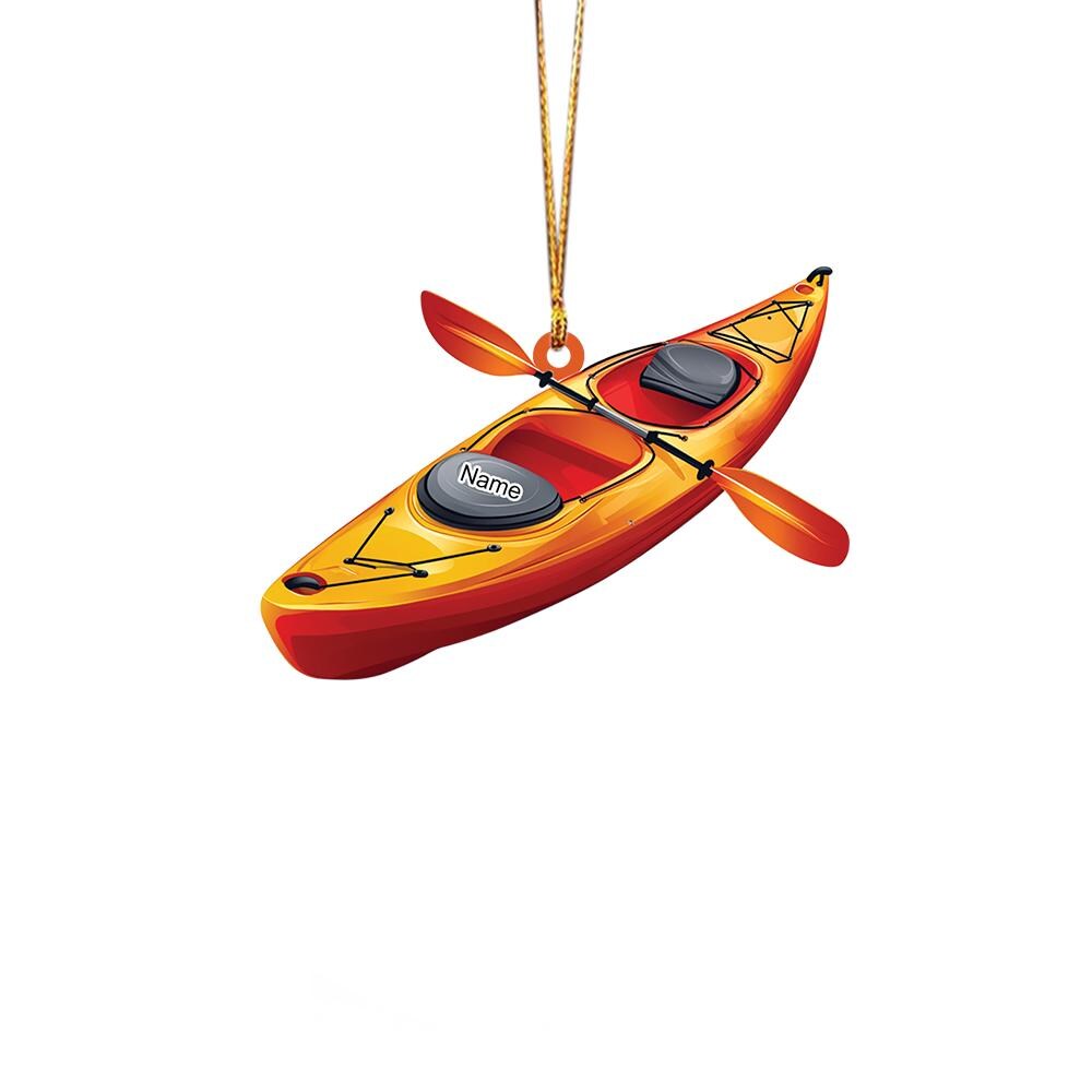 Personalized Kayak Ornament, Kayak Christmas Ornament, Kayaking Hanging Ornament, Kayak Boat Ornament, Kayaker Ornament Gift HAOR0611