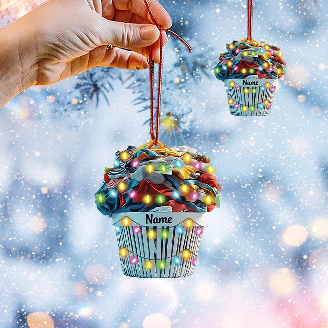 Personalized Laundry Basket Ornament, Laundry Clothes Christmas Ornament, Laundry Room Hanging Ornament, Laundry Room Decor HAOR0611