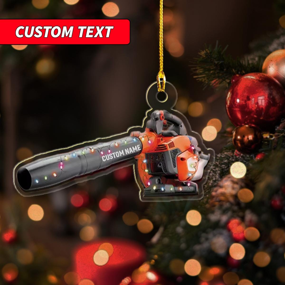 Personalized Leaf Blower Christmas Ornament, Leaf Blowers Christmas Christmas Light Ornament, Leaf Blowers Ornament Decor, Farmer Ornament ORNO5