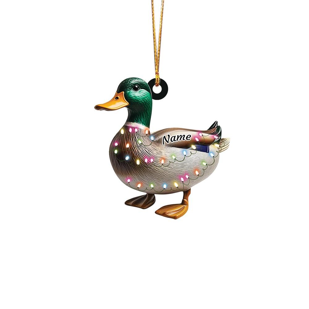 Personalized Mallard Duck Christmas Ornament, Hunting Duck Christmas Ornament, Hunting Season Gift Decor, Hunter Ornament 1 Gift HAOR0611