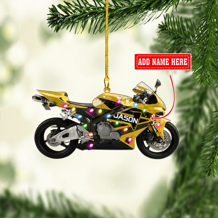 Personalized Motocross Christmas Ornament, Custom Name Motocross Ornament, Gift For Bikers, Flat Ornament for Motorcycle Lover ORH1710N