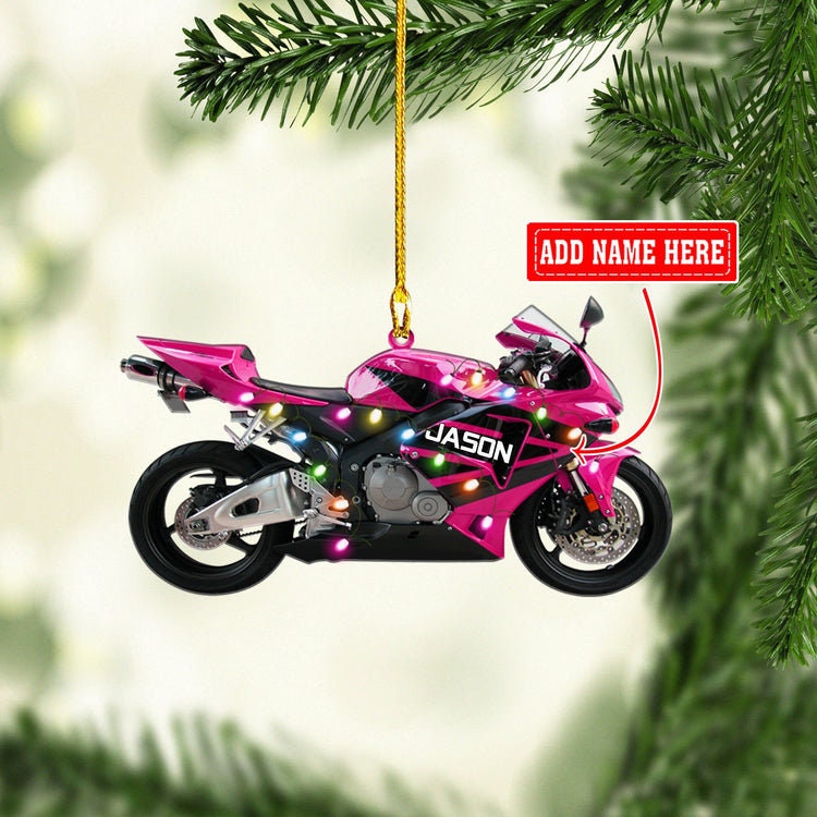 Personalized Motocross Christmas Ornament, Custom Name Motocross Ornament, Gift For Bikers, Flat Ornament for Motorcycle Lover ORH1710N
