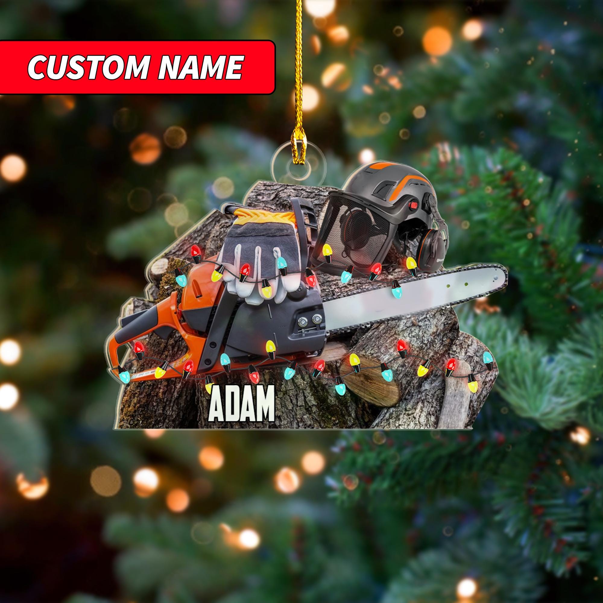 Personalized Name Arborist Ornament 2D Acrylic, Custom Arborist Supplies Hanging Ornament, Christmas Gift For Arborist Lovers Ornament ORNO5