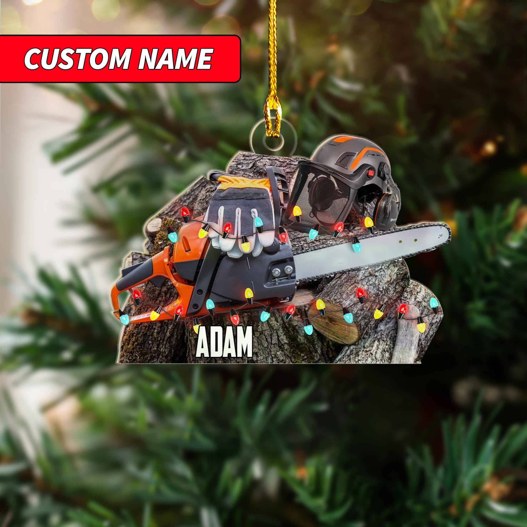 Personalized Name Arborist Ornament 2D Acrylic, Custom Arborist Supplies Hanging Ornament, Christmas Gift For Arborist Lovers Ornament ORNO5