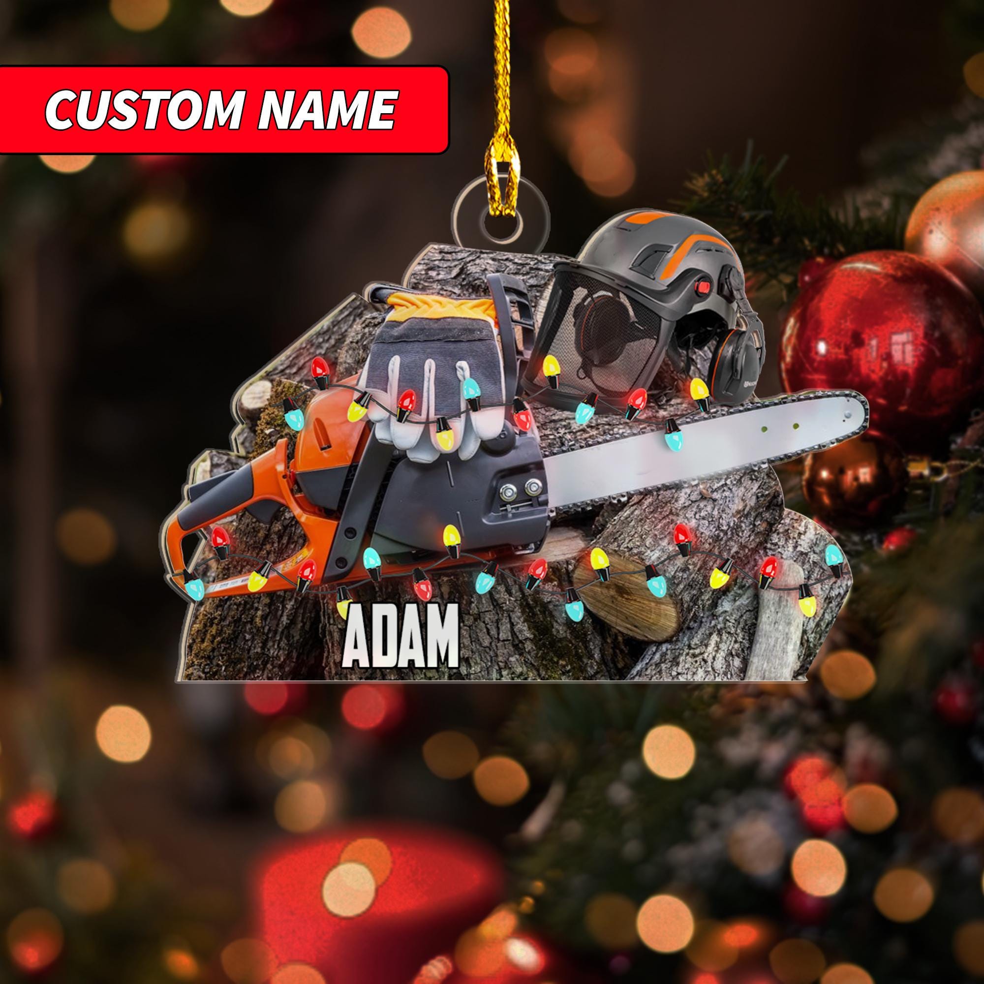 Personalized Name Arborist Ornament 2D Acrylic, Custom Arborist Supplies Hanging Ornament, Christmas Gift For Arborist Lovers Ornament ORNO5