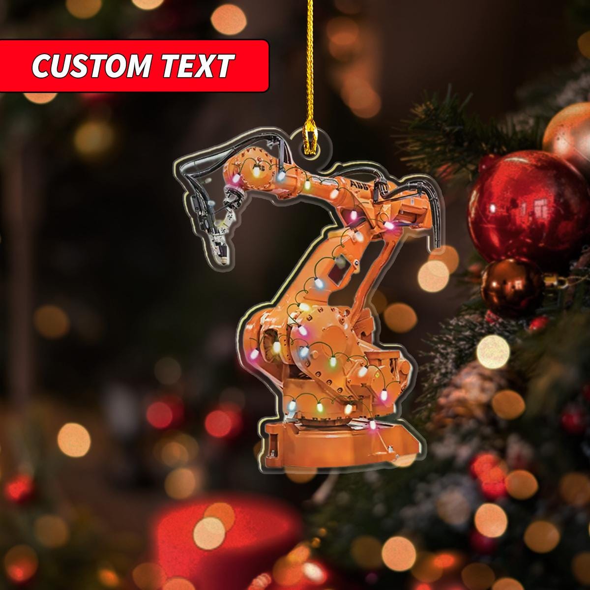 Personalized Name Welder Machine Christmas Acrylic Ornament, Generator Petrol Engine Xmas Ornament, Gift For Christmas 2D Flat Ornament ORNO5