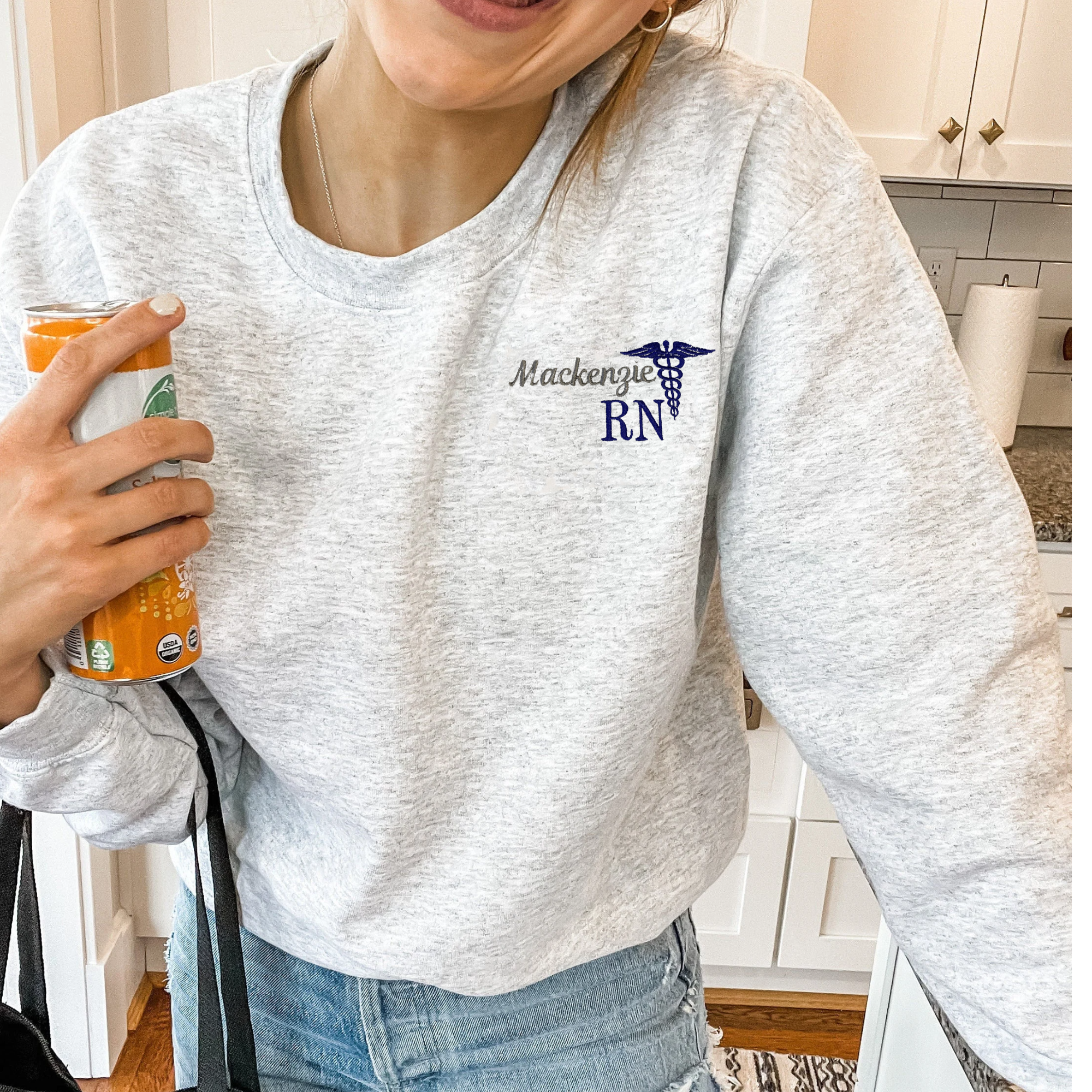 Personalized Nurse Sweatshirt, Hoodies - Best Nurse Gifts Ideas with Quarter Zip em2