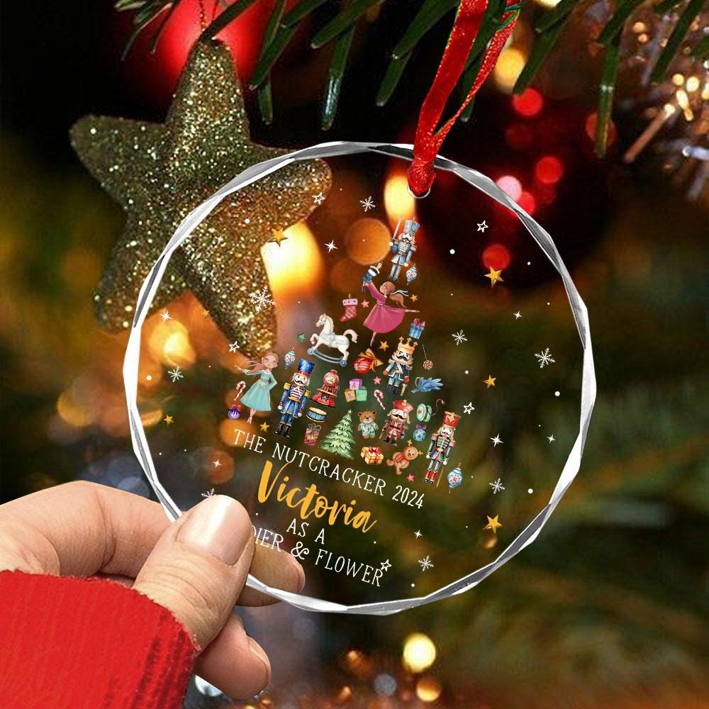 Personalized Nutcracker Ornament, Nutcracker Christmas Ornament, Nutcracker Ballet Ornament, Cute Girl Ornament,Kids Ornament,Christmas Gift ORH1710T