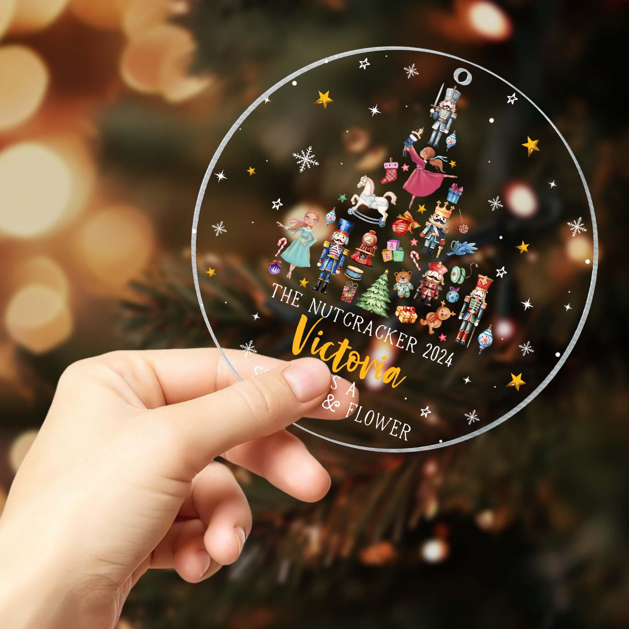 Personalized Nutcracker Ornament, Nutcracker Christmas Ornament, Nutcracker Ballet Ornament, Cute Girl Ornament,Kids Ornament,Christmas Gift ORH1710T