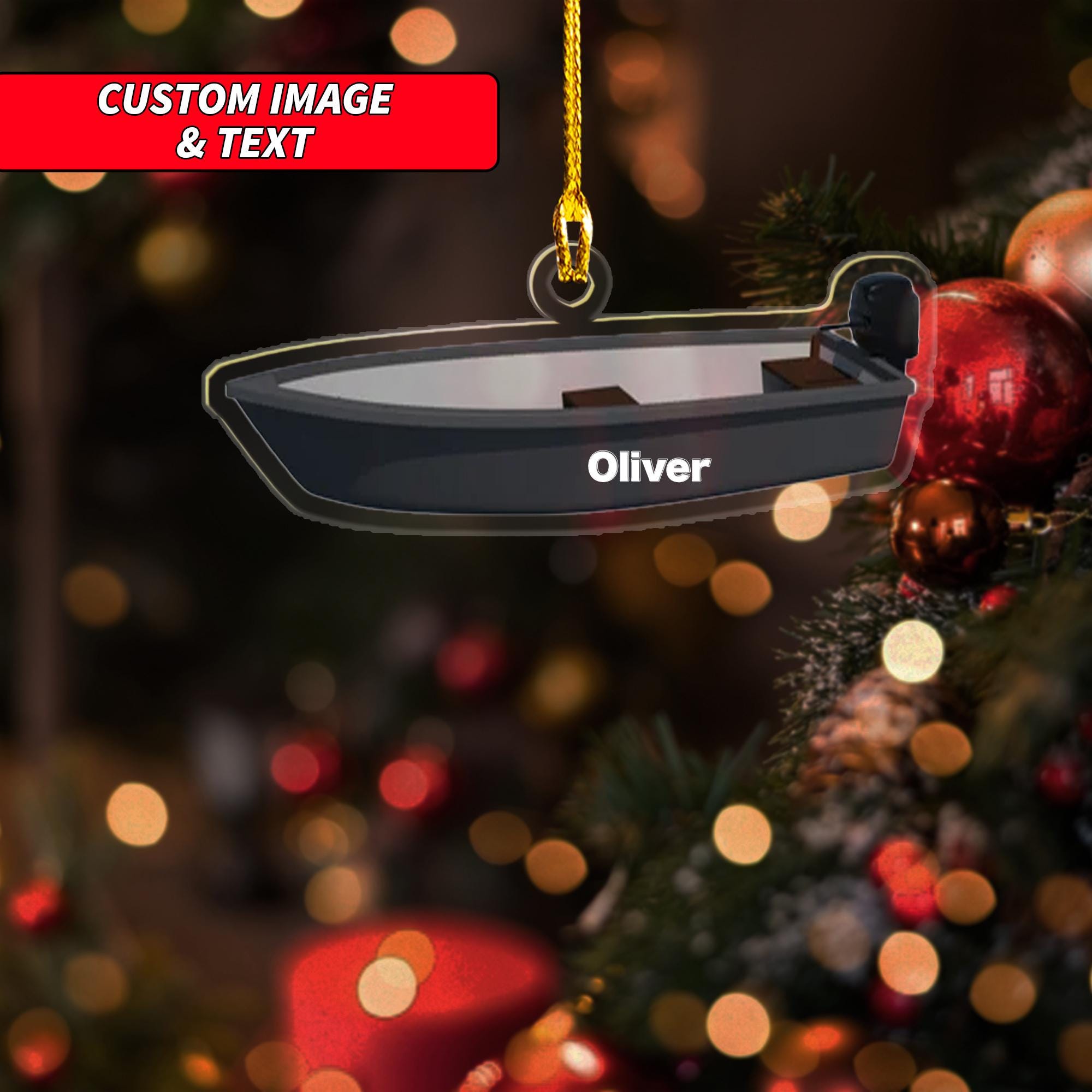 Personalized Outboats Ornament, 2D Flat Sailing Ornament, Boating Ornament, Custom Unique Gifts For Bowriders, Ocean Christmas Ornament ORNO5