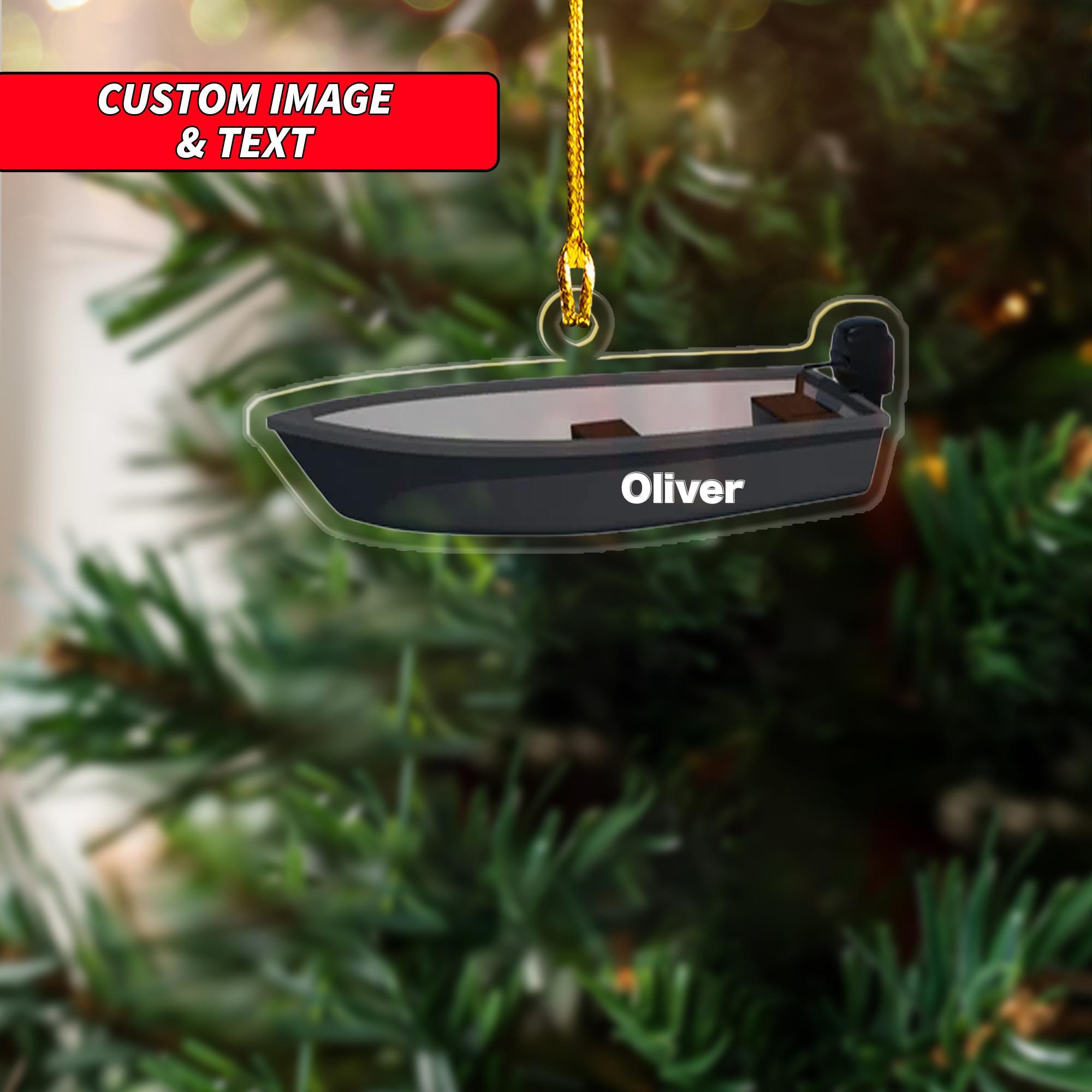 Personalized Outboats Ornament, 2D Flat Sailing Ornament, Boating Ornament, Custom Unique Gifts For Bowriders, Ocean Christmas Ornament ORNO5