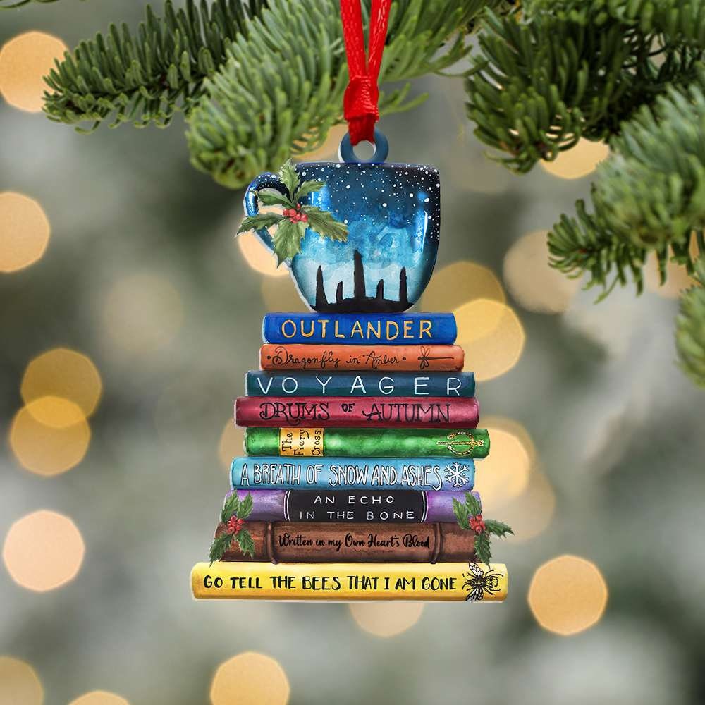 Personalized Outlander Novel Book Christmas Ornament, Go Tell The Bees That I Am Gone Acrylic Ornament, Outlander Book Collection Fans Gift ORH1710N