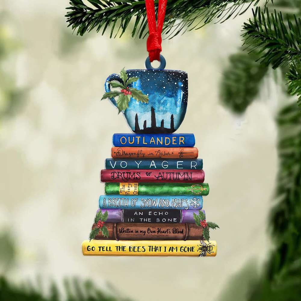 Personalized Outlander Novel Book Christmas Ornament, Go Tell The Bees That I Am Gone Acrylic Ornament, Outlander Book Collection Fans Gift ORH1710N