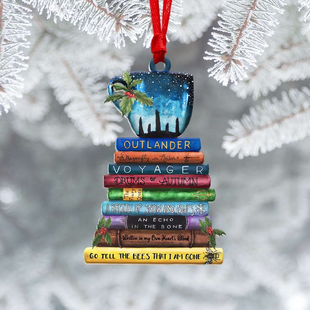Personalized Outlander Novel Book Christmas Ornament, Go Tell The Bees That I Am Gone Acrylic Ornament, Outlander Book Collection Fans Gift ORH1710N