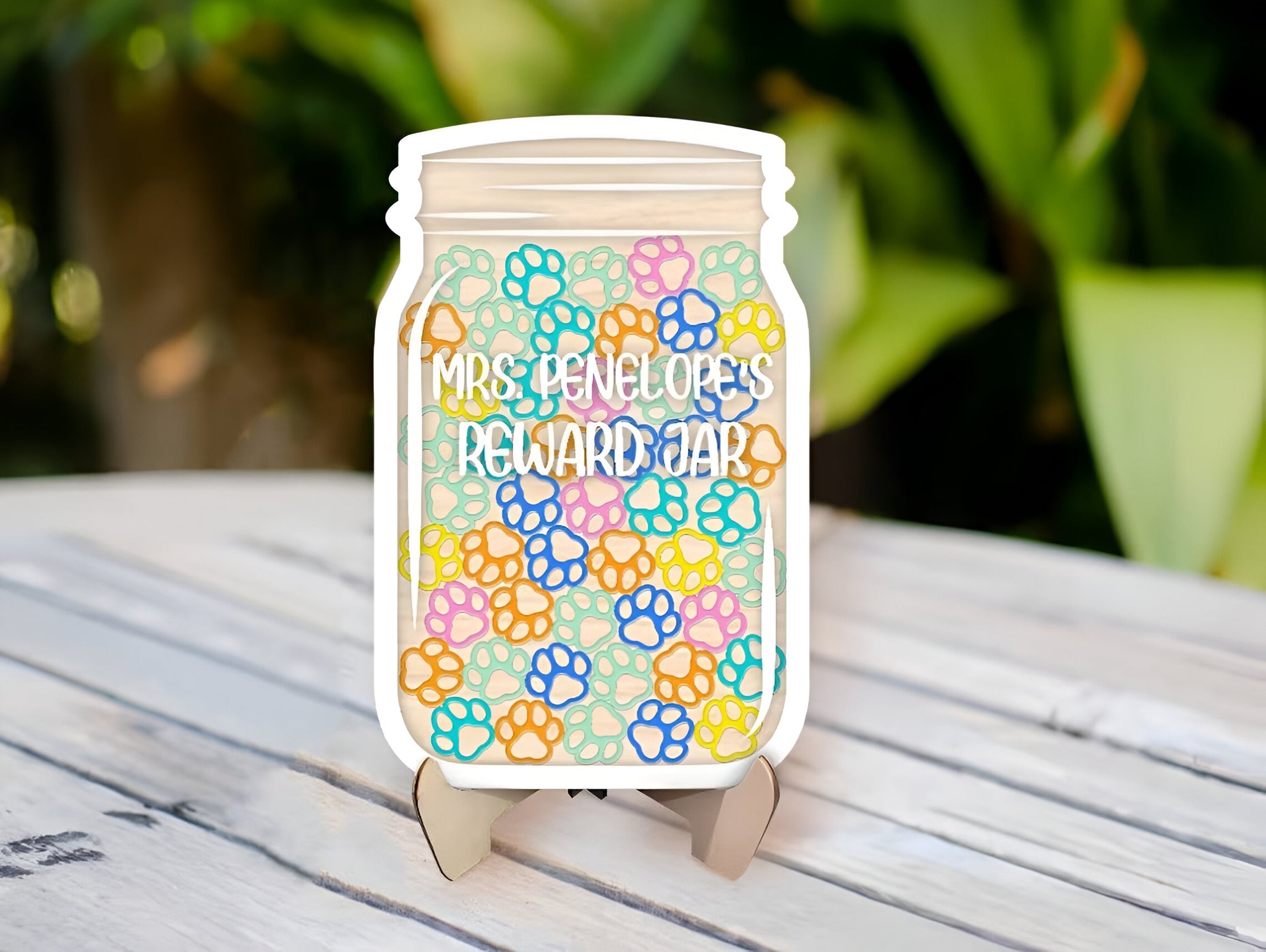 Personalized Paw Reward Jar REJAR