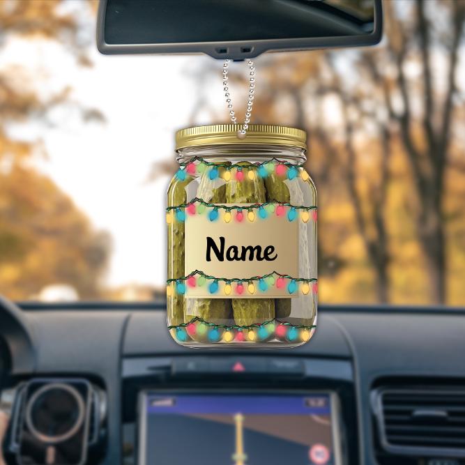Personalized Pickle Jar Ornament, Pickle Jar Christmas Ornament, Pickle Lovers Ornament, Kitchen Holiday Ornament, Chef Gift HAOR0611