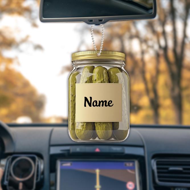 Personalized Pickle Jar Ornament, Pickle Jar Christmas Ornament, Pickle Lovers Ornament, Kitchen Holiday Ornament, Chef Gift HAOR0611