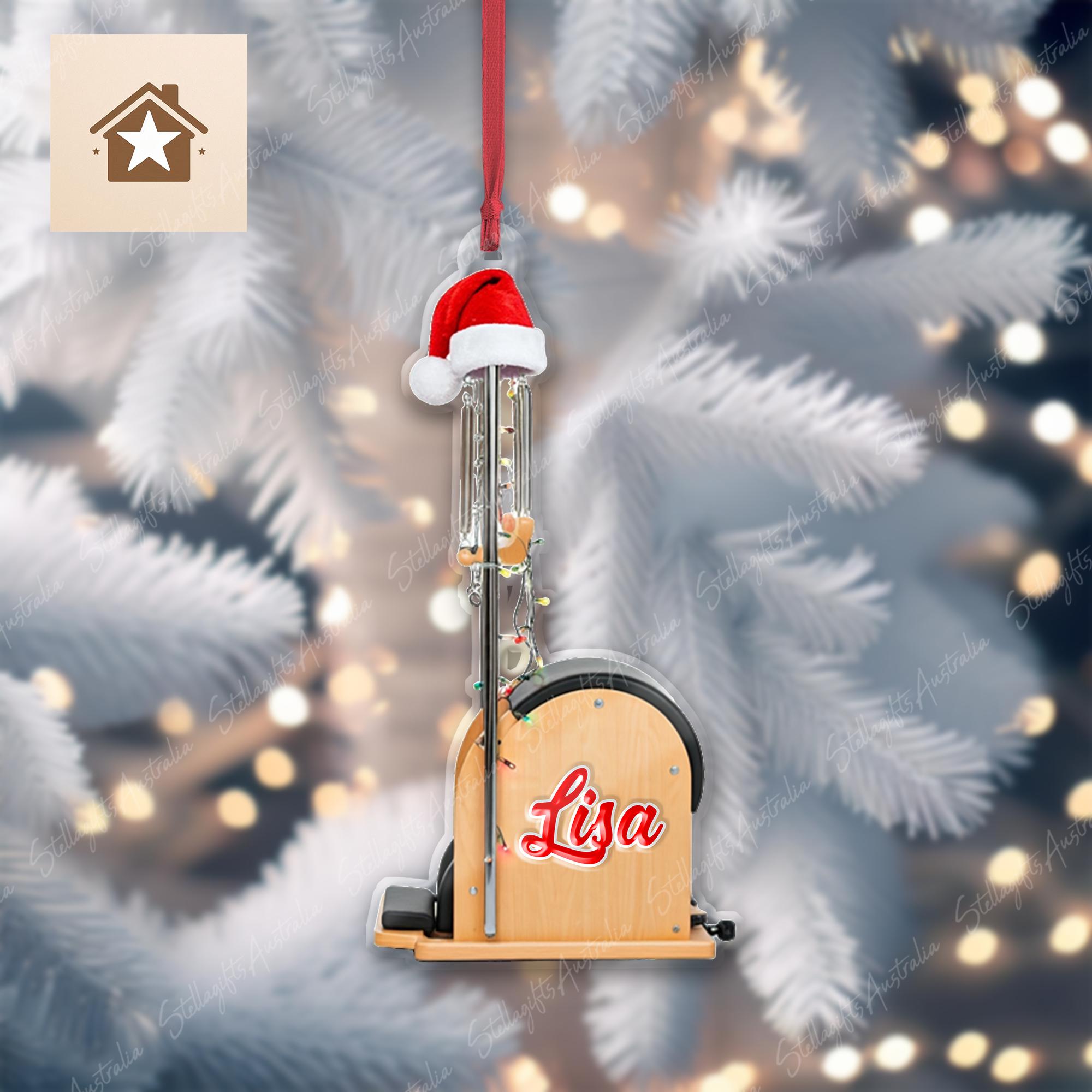 Personalized Pilates equipment Ornament, Pilates Gifts, 2D FLAT ornament, gift for her, Christmas pilates ornament, funny idea gift HOCT21