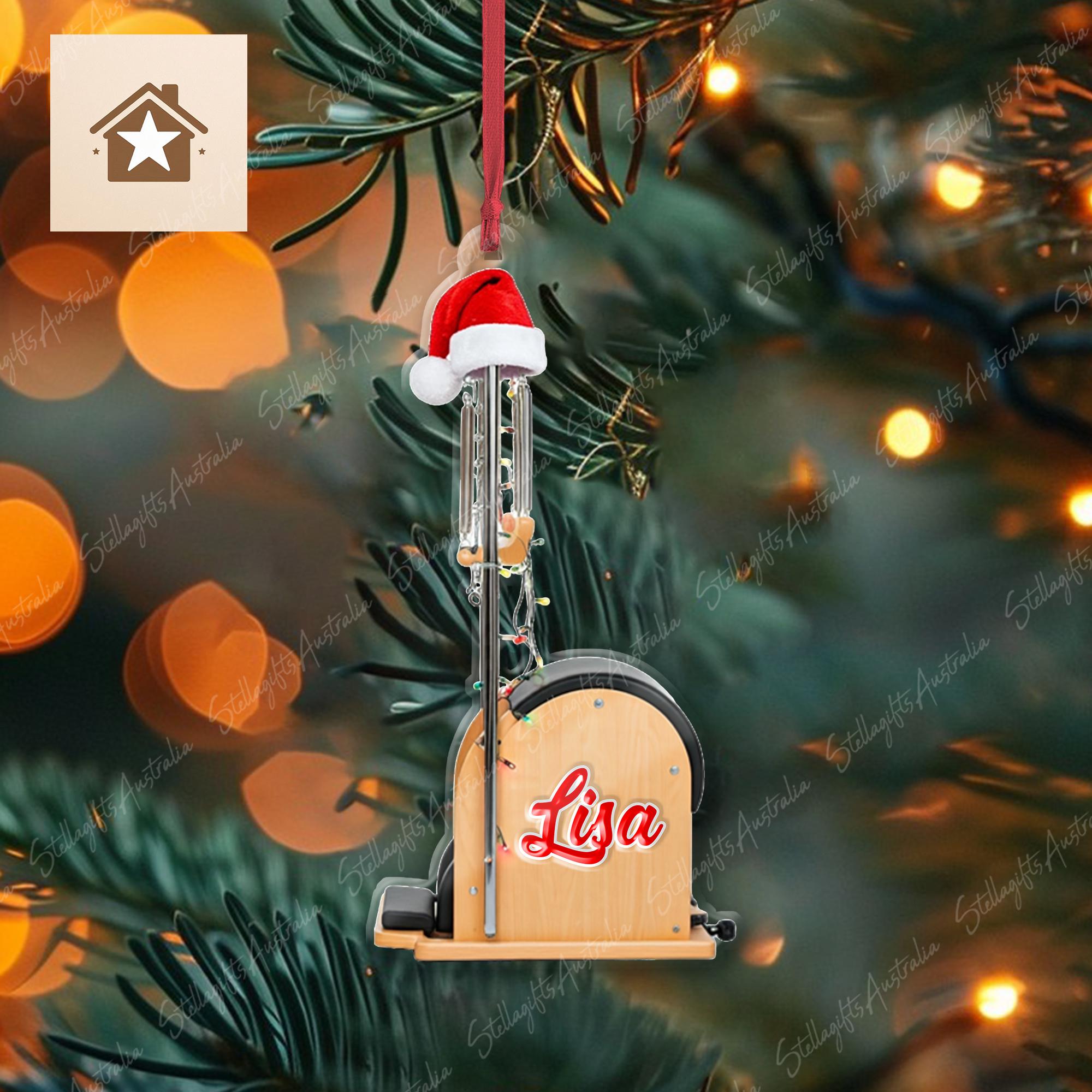 Personalized Pilates equipment Ornament, Pilates Gifts, 2D FLAT ornament, gift for her, Christmas pilates ornament, funny idea gift HOCT21