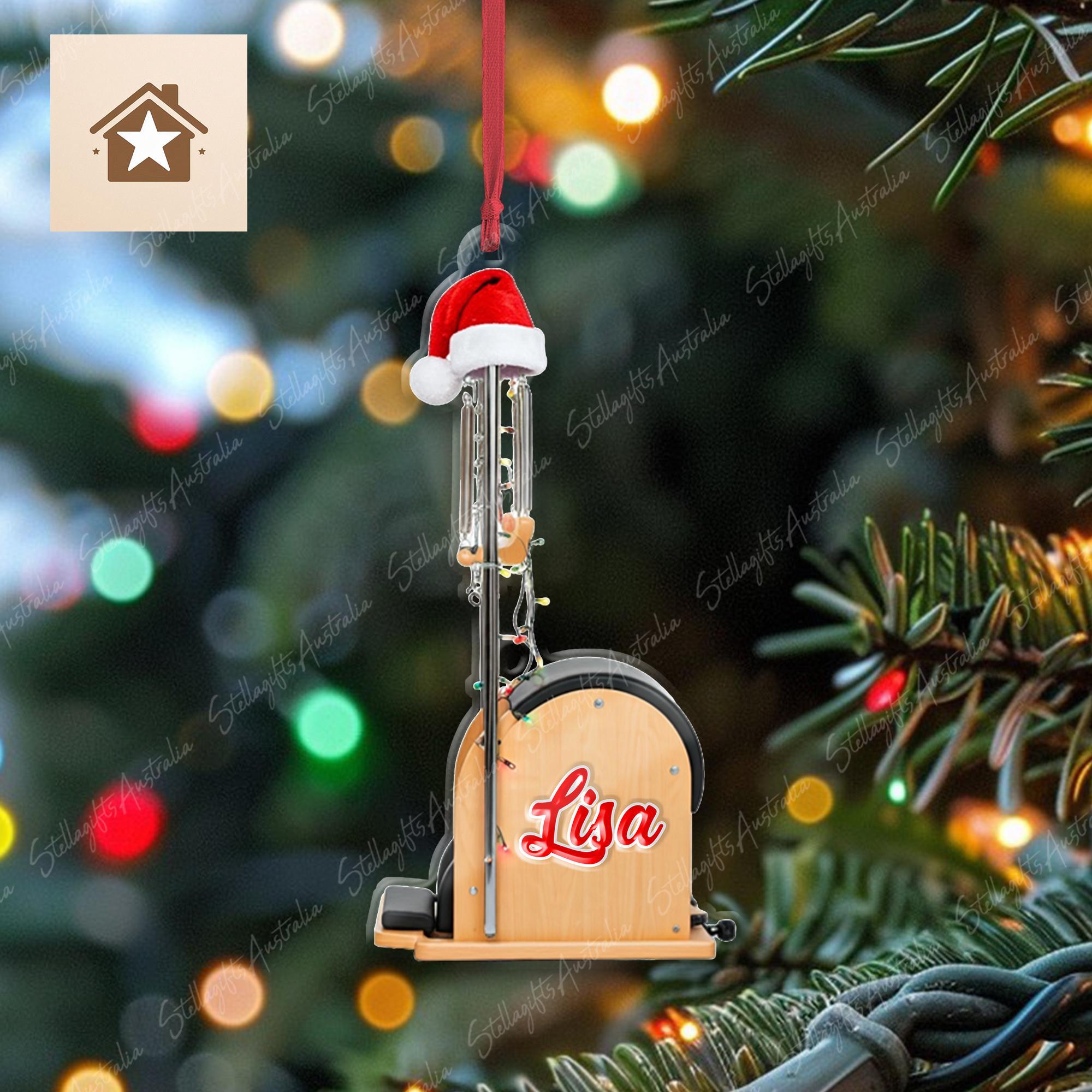 Personalized Pilates equipment Ornament, Pilates Gifts, 2D FLAT ornament, gift for her, Christmas pilates ornament, funny idea gift HOCT21