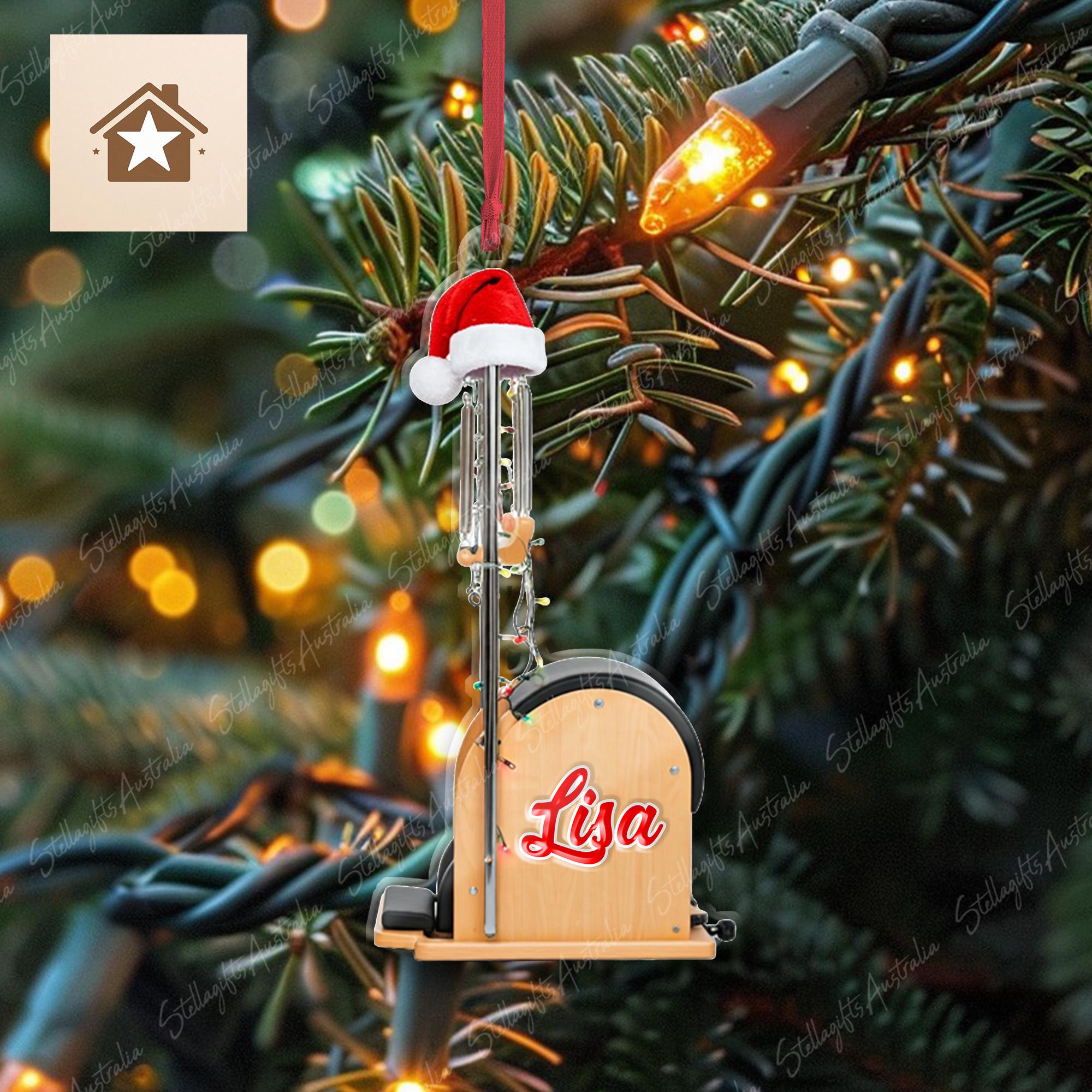 Personalized Pilates equipment Ornament, Pilates Gifts, 2D FLAT ornament, gift for her, Christmas pilates ornament, funny idea gift HOCT21