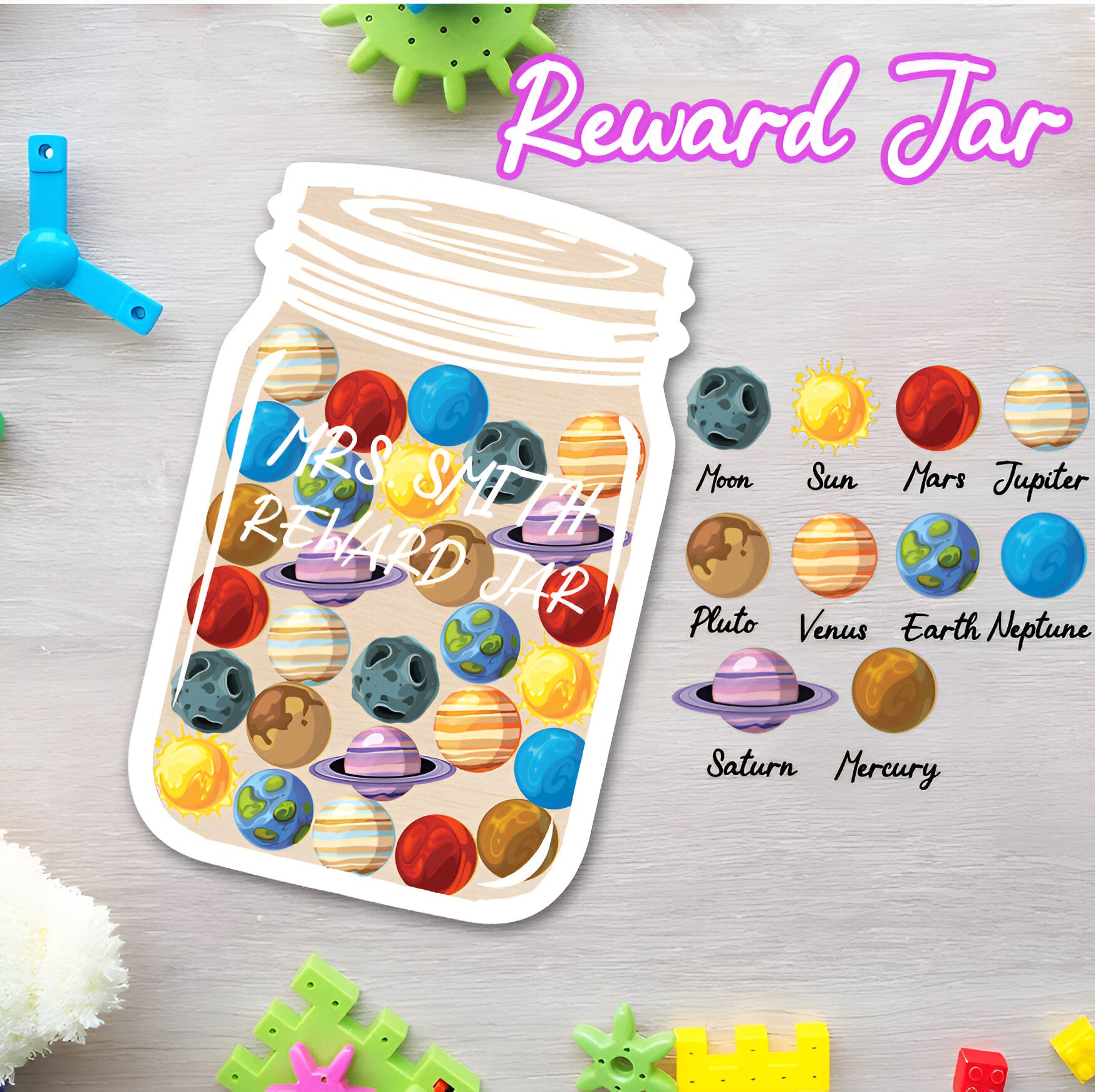 Personalized Planets In The Solar System Reward Jar REJAR