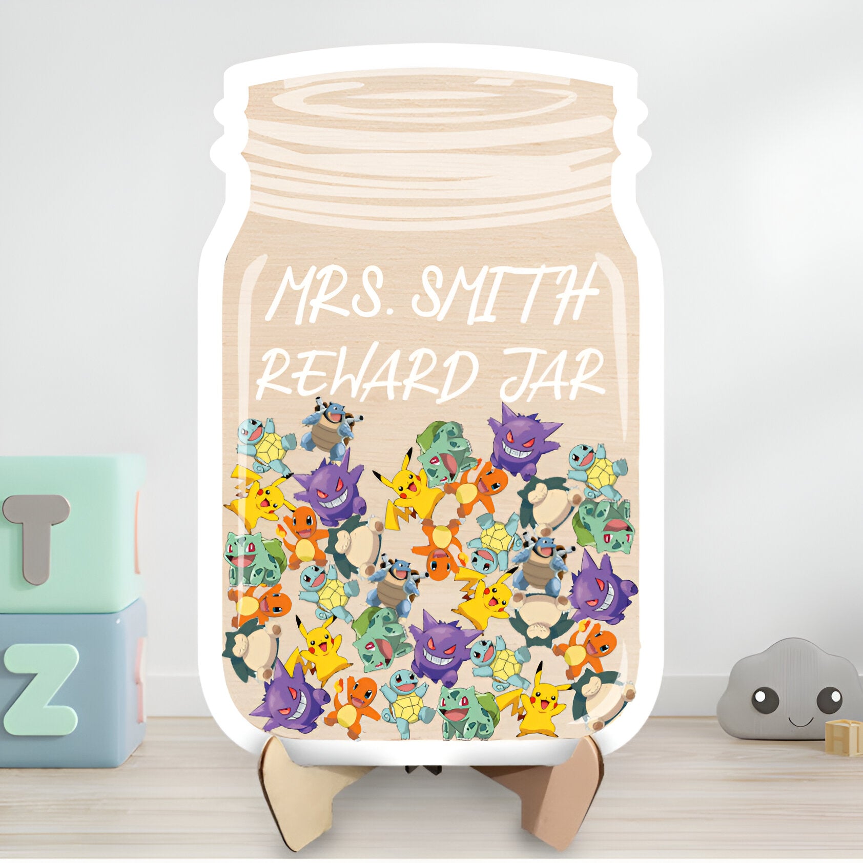 Personalized Pokemon Reward Jar REJAR