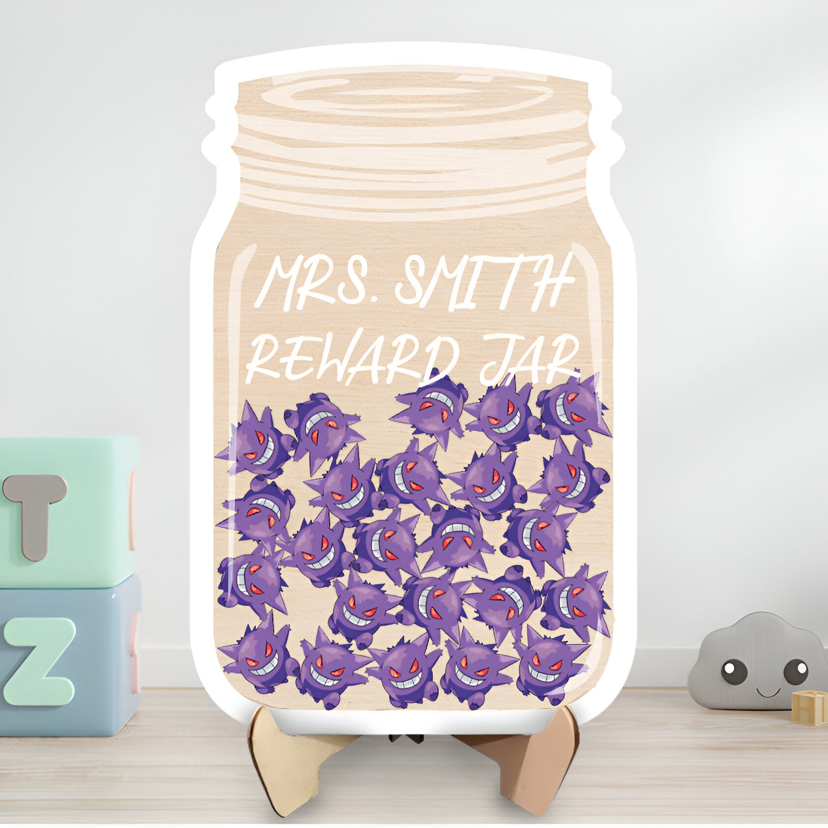 Personalized Pokemon Reward Jar REJAR