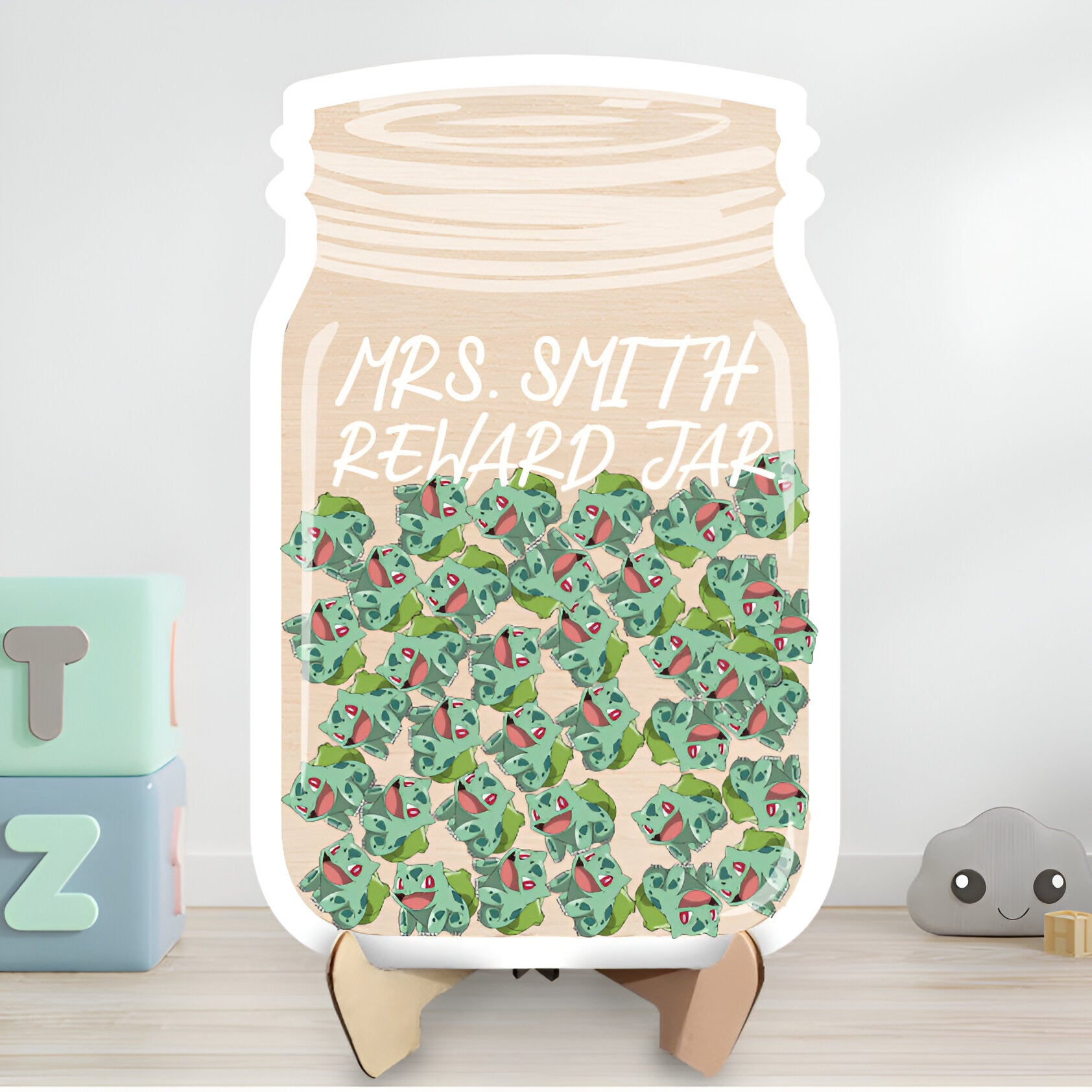 Personalized Pokemon Reward Jar REJAR