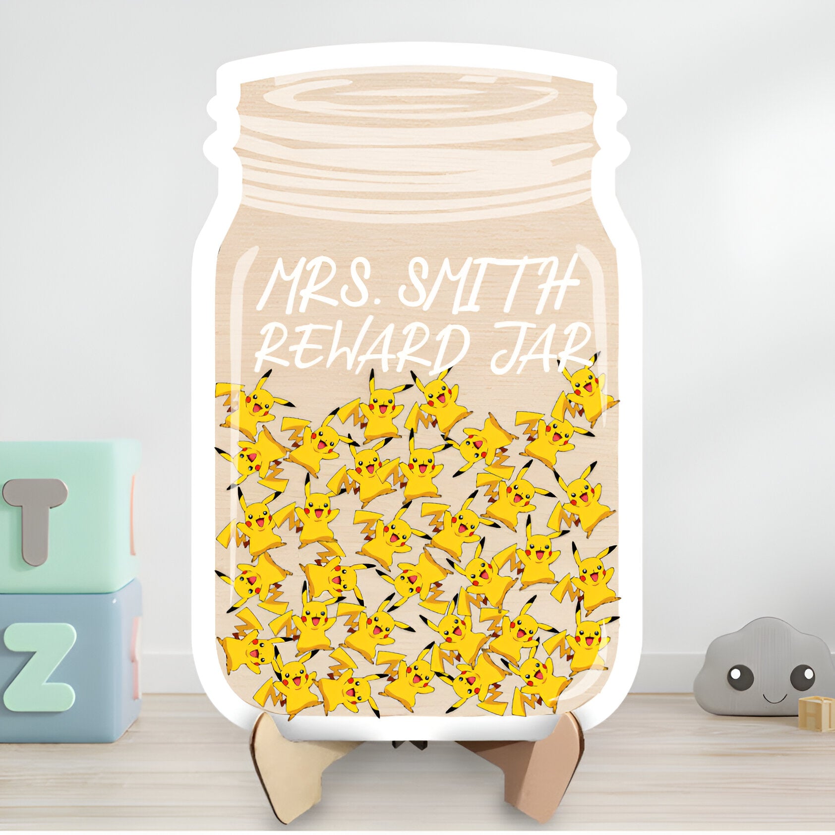 Personalized Pokemon Reward Jar REJAR