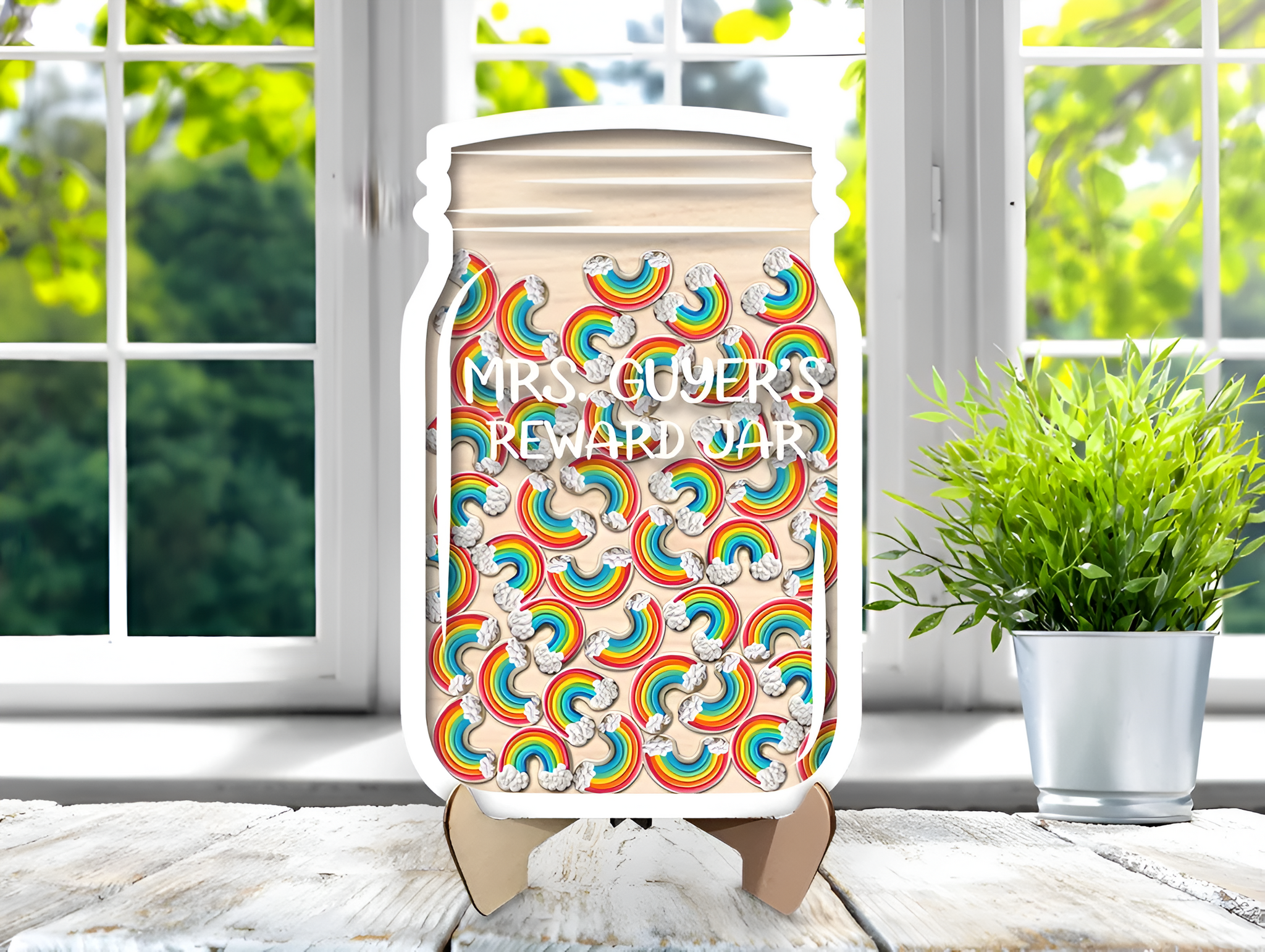 Personalized Rainbow Reward Jar REJAR