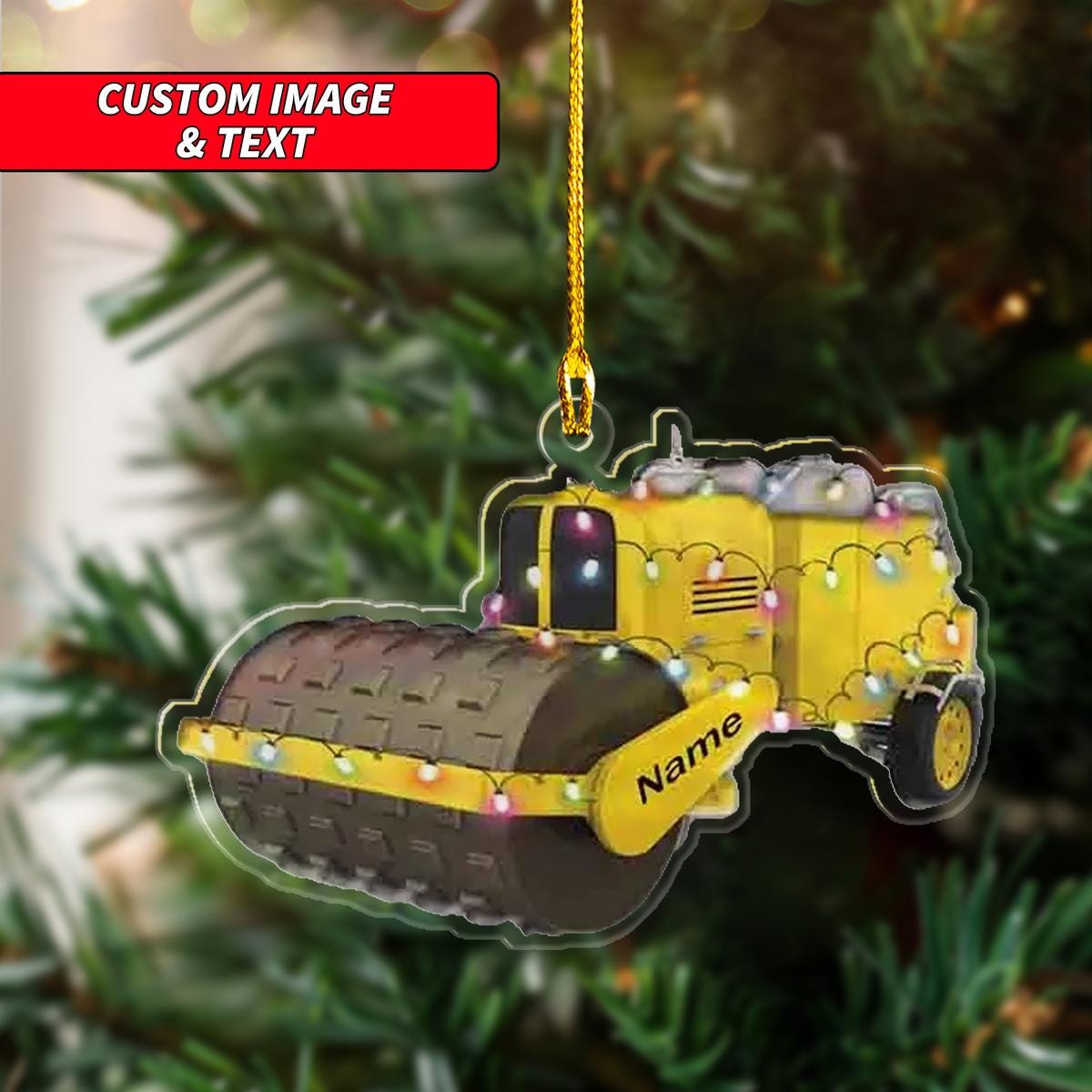 Personalized Roller Car Christmas Ornament, Roller Constructor Christmas Ornament, Custom Name Acrylic Ornament, Christmas Ornament ORNO5