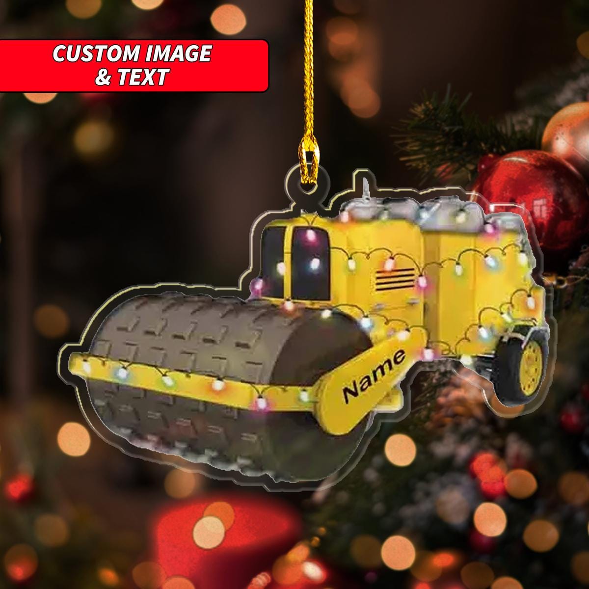 Personalized Roller Car Christmas Ornament, Roller Constructor Christmas Ornament, Custom Name Acrylic Ornament, Christmas Ornament ORNO5