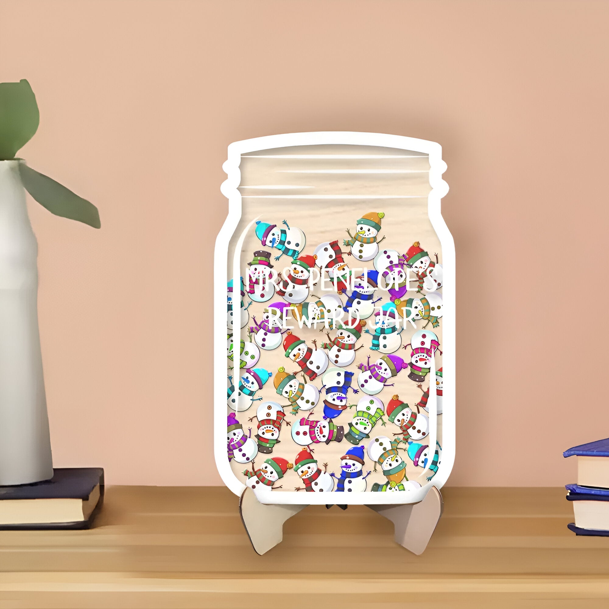 Personalized Snowman Reward Jar For Boys Girls, Bulletin Board Chart Xmas Potty Training Classroom rejar rejar1