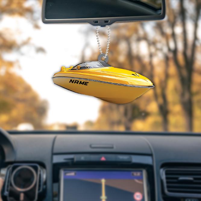 Personalized Speed Boat Christmas Ornament, Speedboat Christmas Ornament, Yacht Ornament Decor, Cruising Travel Ornament Gift HAOR0611