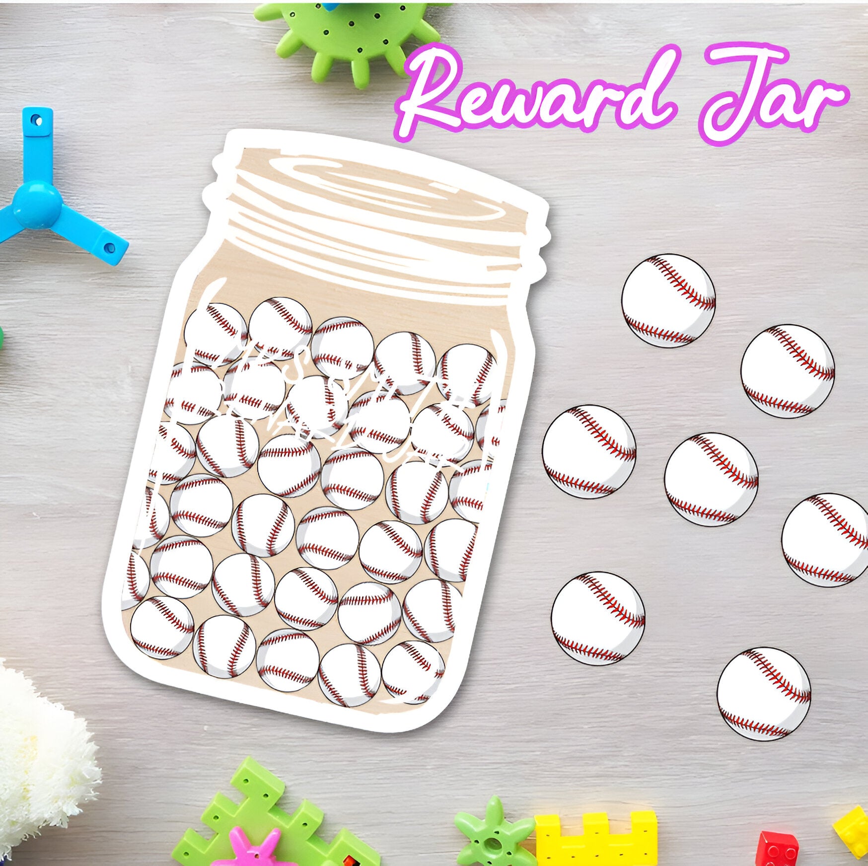 Personalized Sport Baseball Basketball Football Soccer Reward Jar REJAR