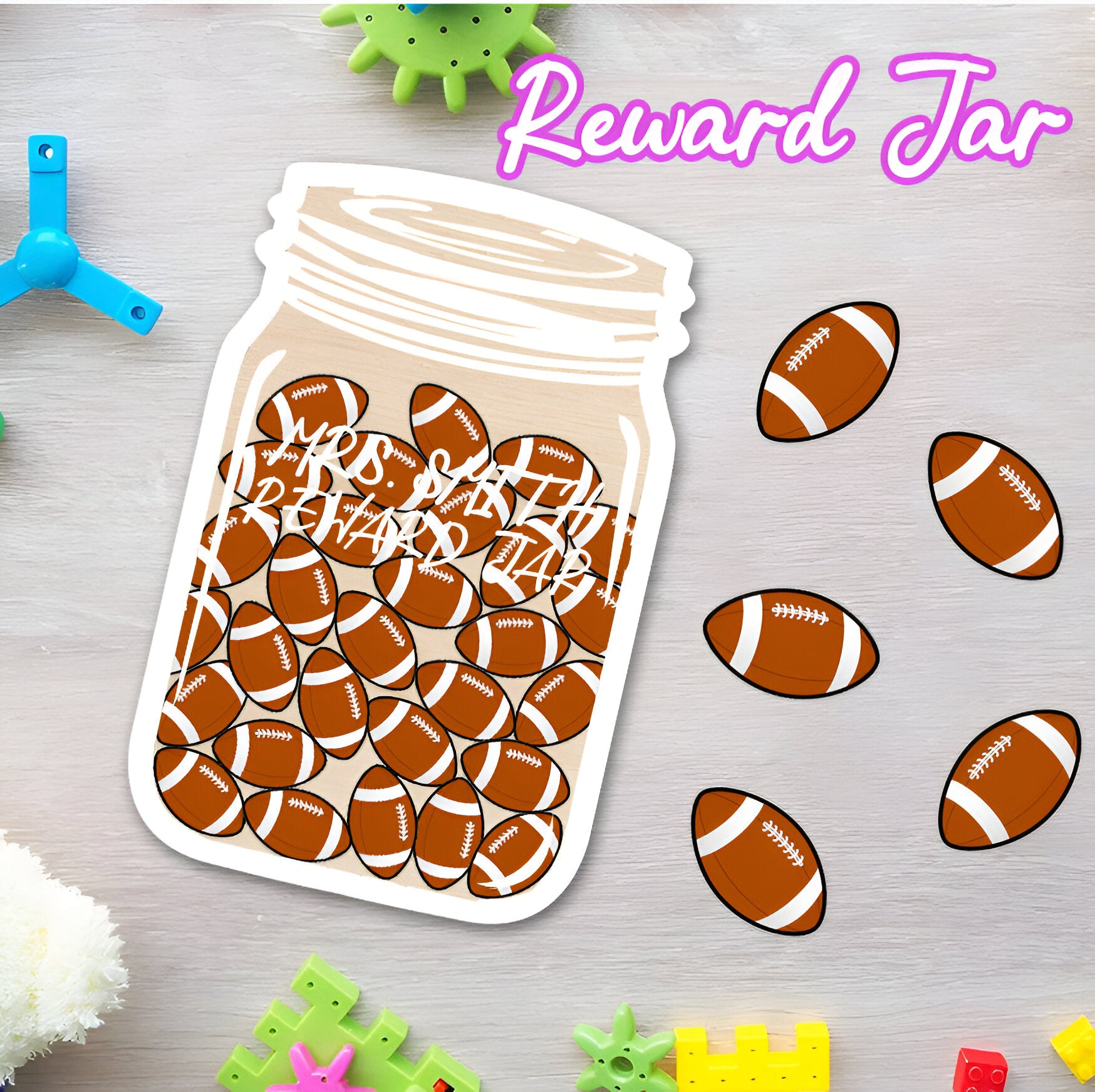 Personalized Sport Baseball Basketball Football Soccer Reward Jar REJAR