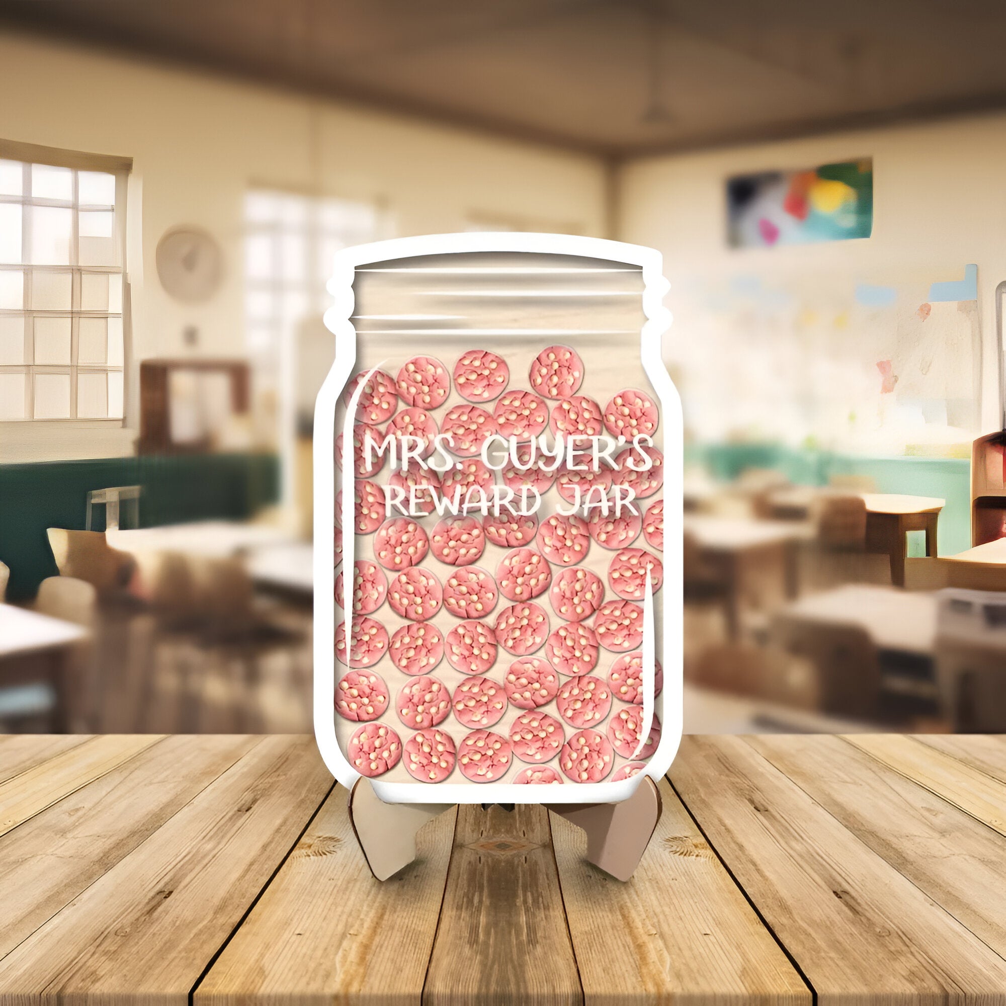 Personalized Strawberry Magnetic Reward Jar, Bulletin Board Chart Cookies Potty Training Classroom rejar rejar1