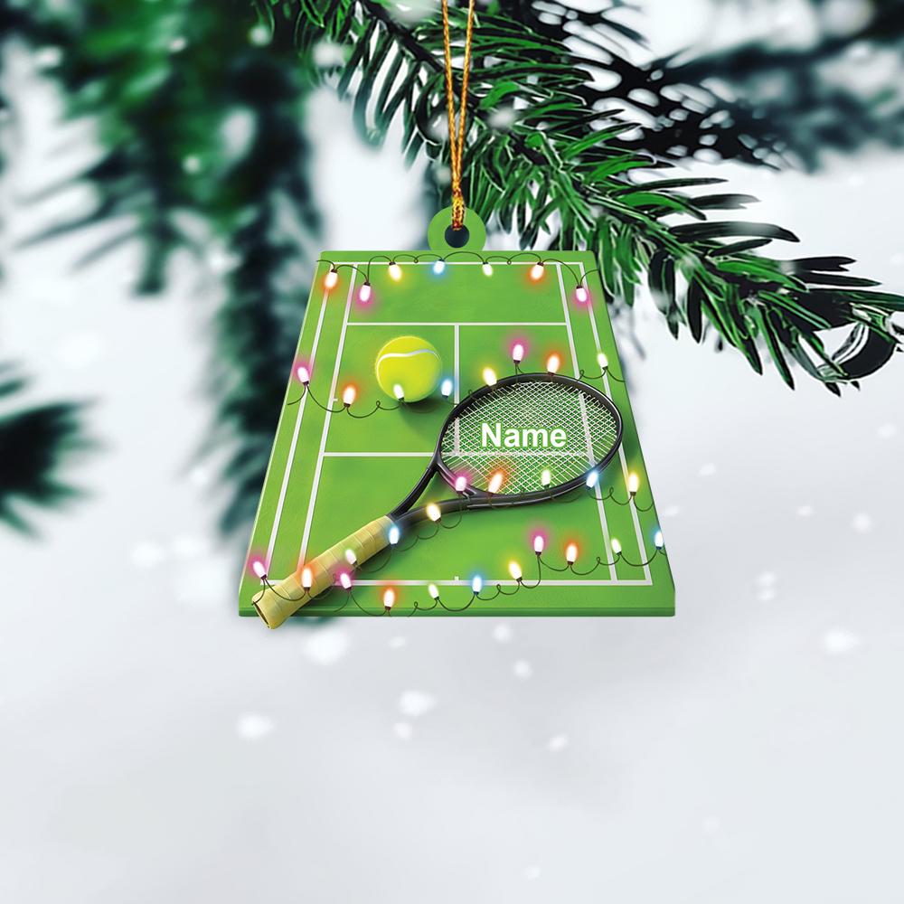 Personalized Tennis Court 2D FLAT Christmas Ornament, Tennis Car Ornament, Gifts For Christmas, Xmas Decor, Sport Lover Gift HAOR0611