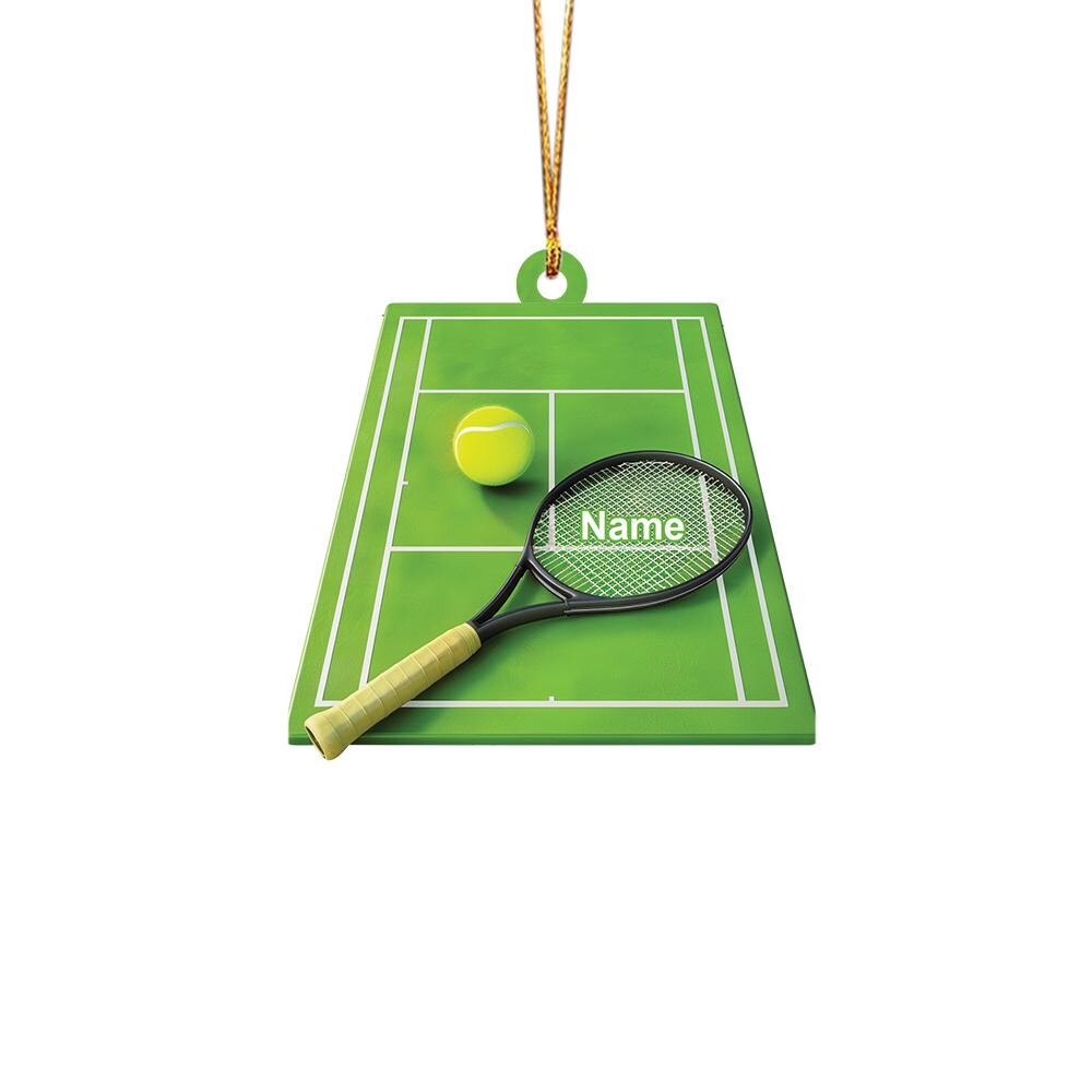 Personalized Tennis Court 2D FLAT Christmas Ornament, Tennis Car Ornament, Gifts For Christmas, Xmas Decor, Sport Lover Gift HAOR0611