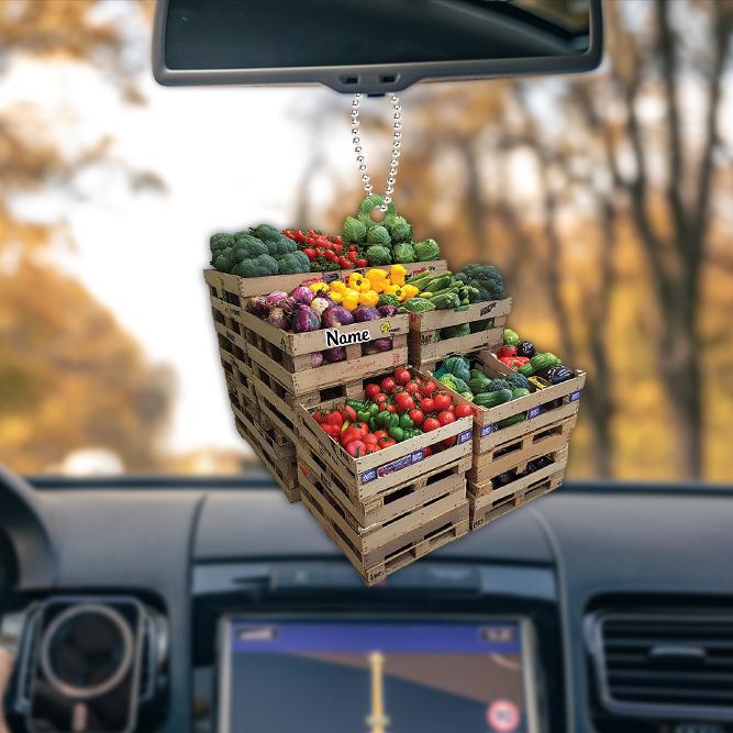 Personalized Vegetables Christmas Ornament, Fruits and Veg Ornament, Farmer Ornament, Vegetarian Ornament, Grocery Veggie Gift HAOR0611