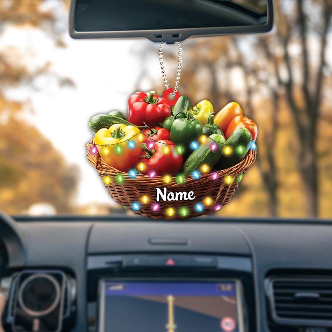 Personalized Vegetables Christmas Ornament, Fruits and Veg Ornament, Farmer Ornament, Vegetarian Ornament, Veggie Ornament Gift HAOR0611