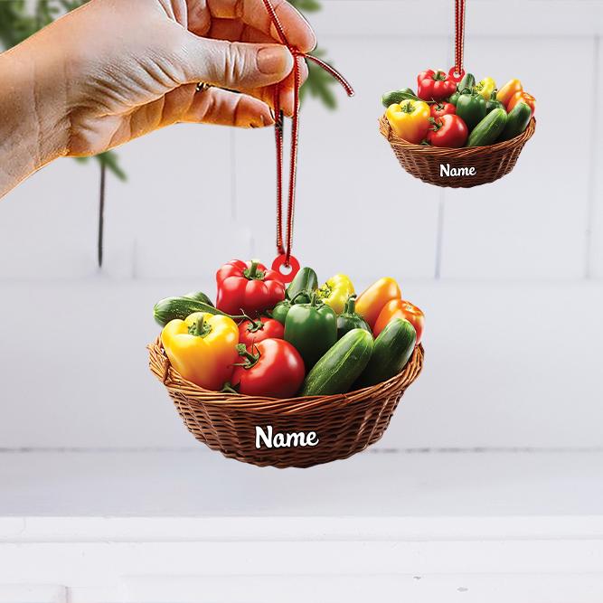 Personalized Vegetables Christmas Ornament, Fruits and Veg Ornament, Farmer Ornament, Vegetarian Ornament, Veggie Ornament Gift HAOR0611