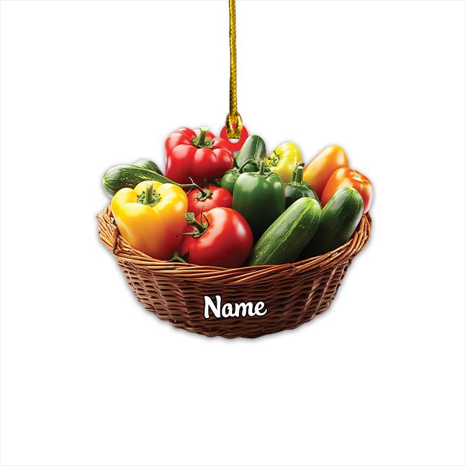 Personalized Vegetables Christmas Ornament, Fruits and Veg Ornament, Farmer Ornament, Vegetarian Ornament, Veggie Ornament Gift HAOR0611